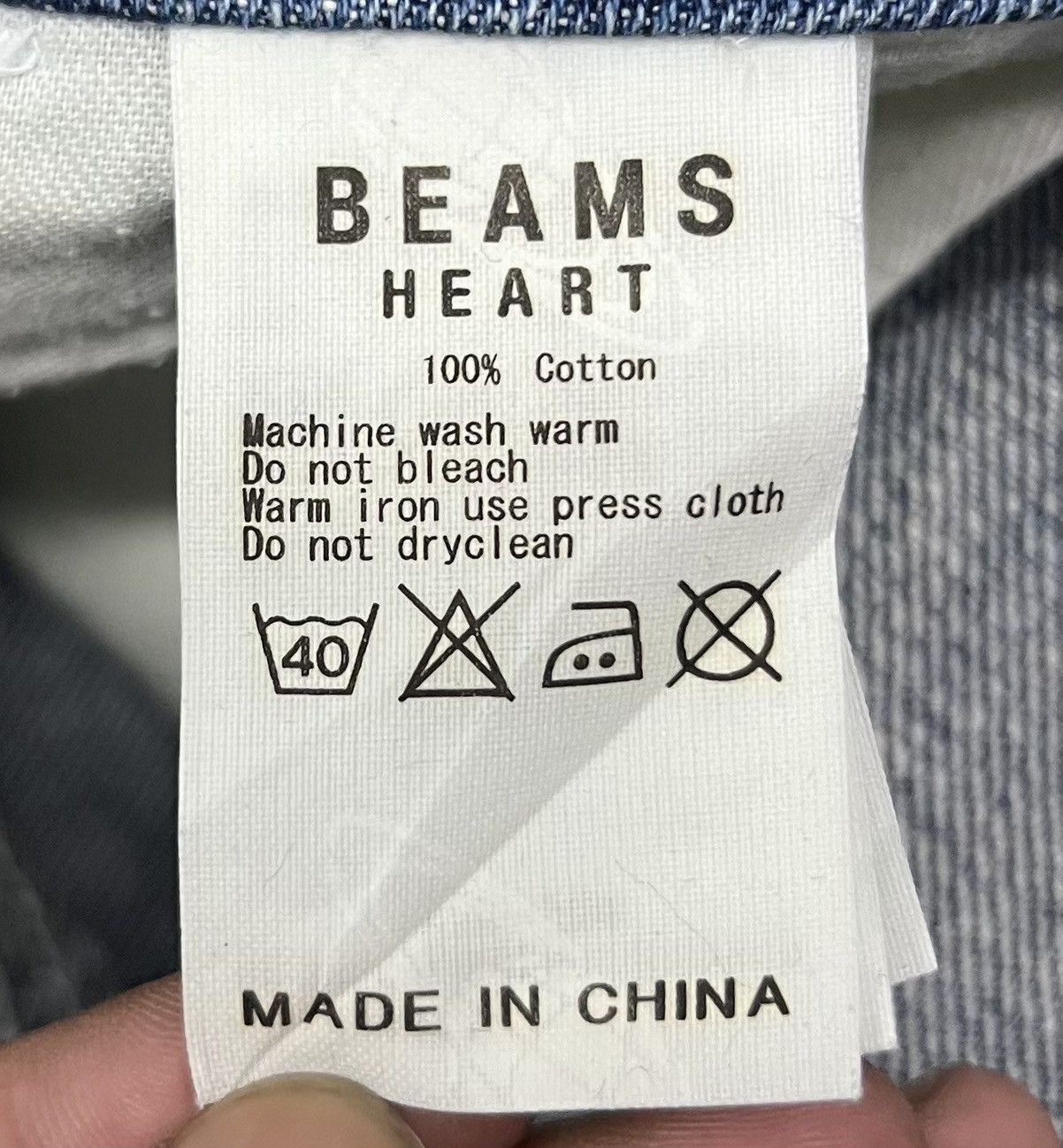 Vintage BEAMS HEART 100% Cotton Denim Overalls – Indigo Blue Size US 33 - 15 Thumbnail