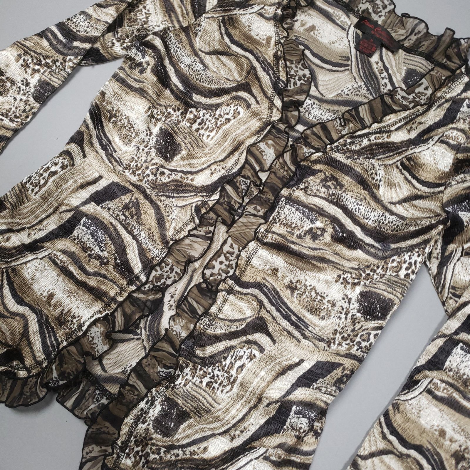 Pleats Please Issey Miyake × Vintage Pleats Collection Sz M Top Blouse Marble Artsy Art Abstract Size M / US 6-8 / IT 42-44 - 9 Thumbnail