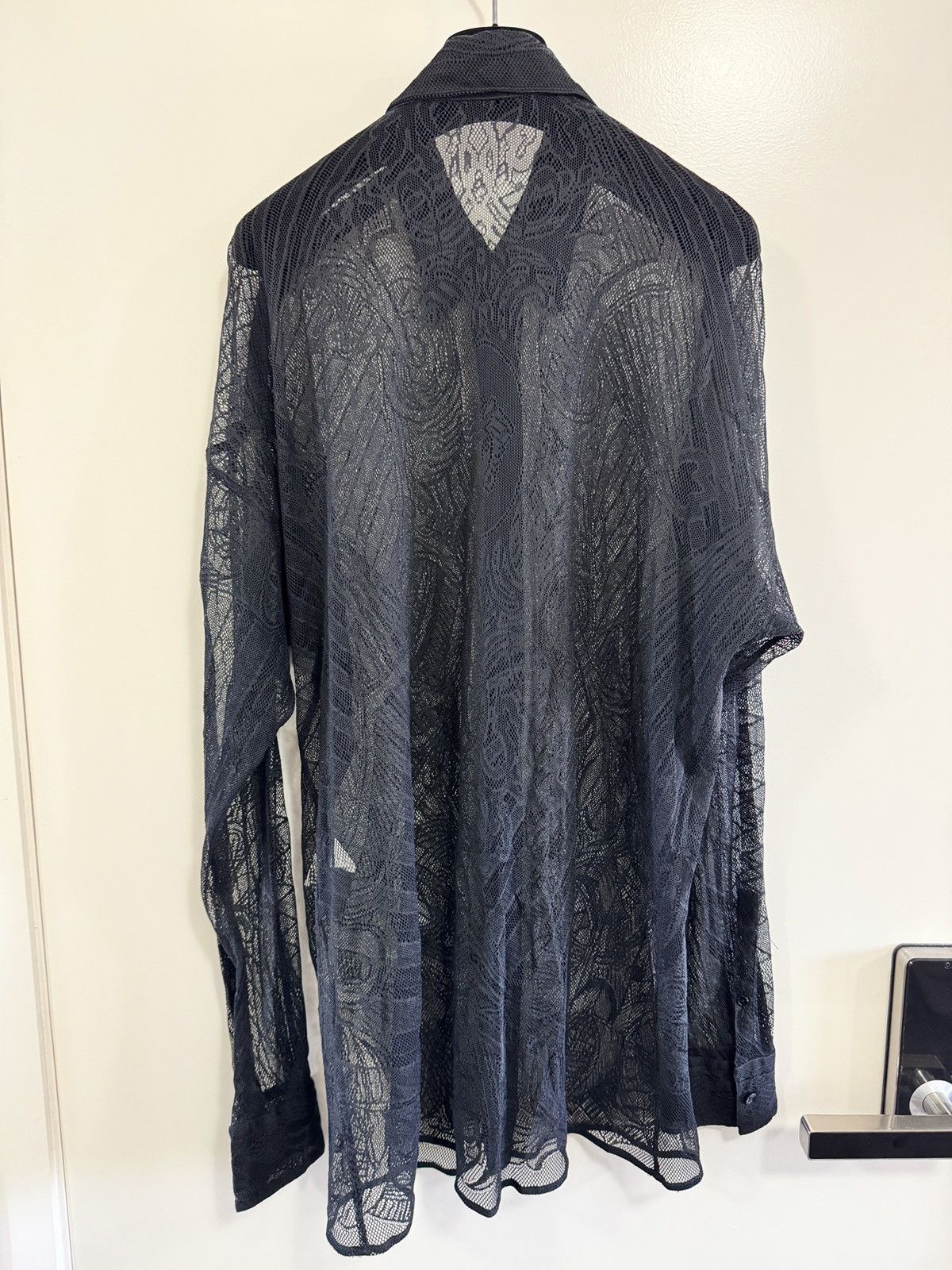Versace SS12 Runway Lace Shirt Black Medusa French Lace Sheer 38 Size US M / EU 48-50 / 2 - 5 Thumbnail