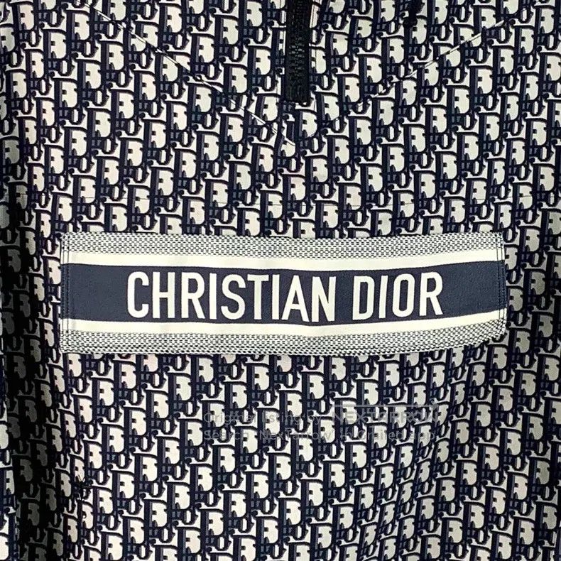 Dior Dior Dark blue logo jacquard full-print hooded half-zipper Size XS / US 0-2 / IT 36-38 - 4 Thumbnail