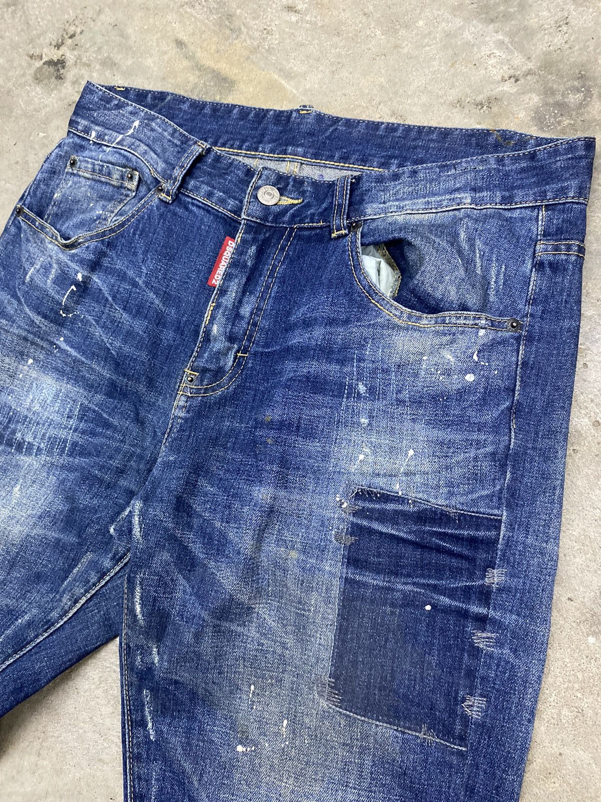 Dsquared2 × If Six Was Nine splater jeans pant dsquared distressed patchwork Size US 31 - 6 Thumbnail