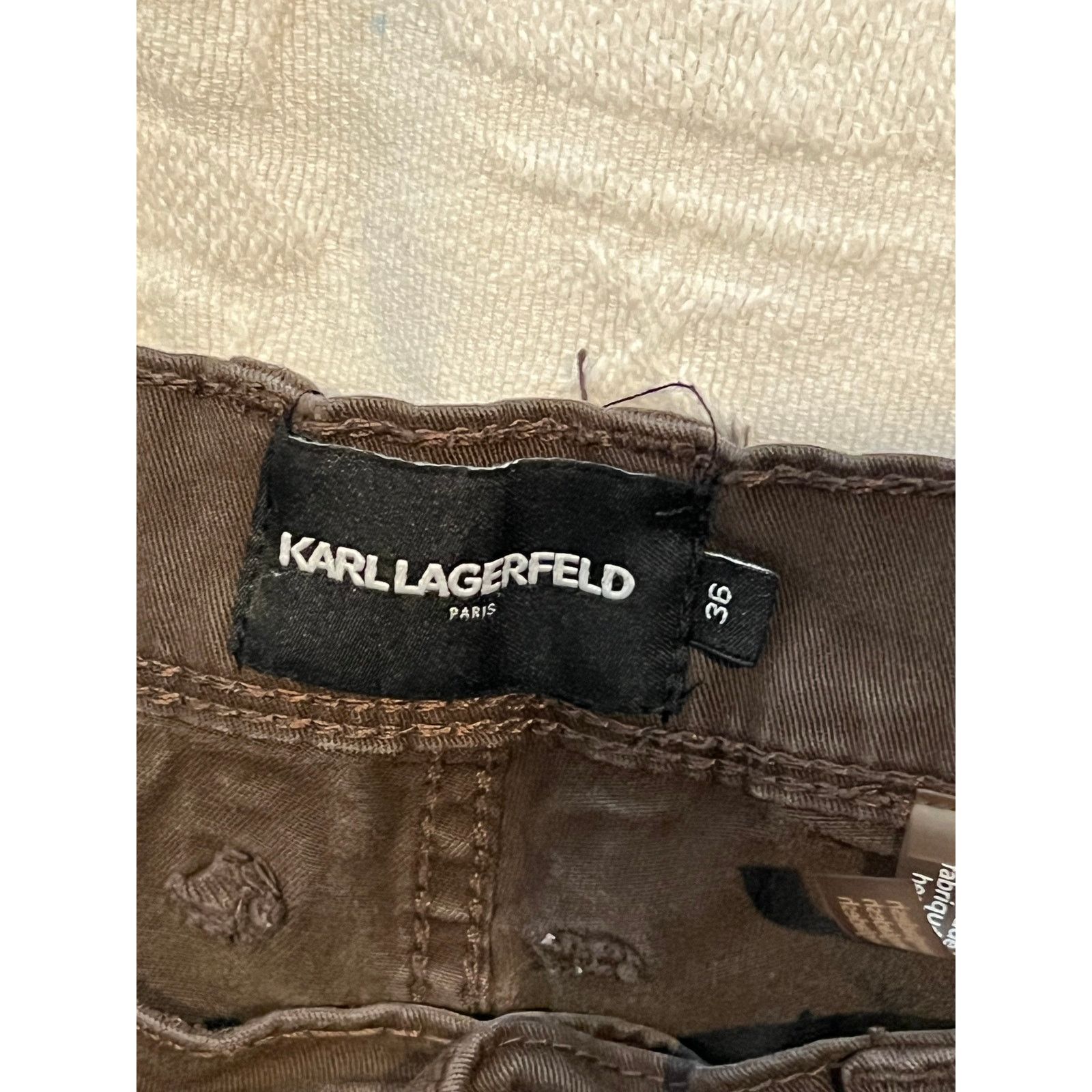 Karl Lagerfeld Karl Lagerfeld Brown Jeans Mens 36x29 Size US 36 / EU 52 - 4 Thumbnail