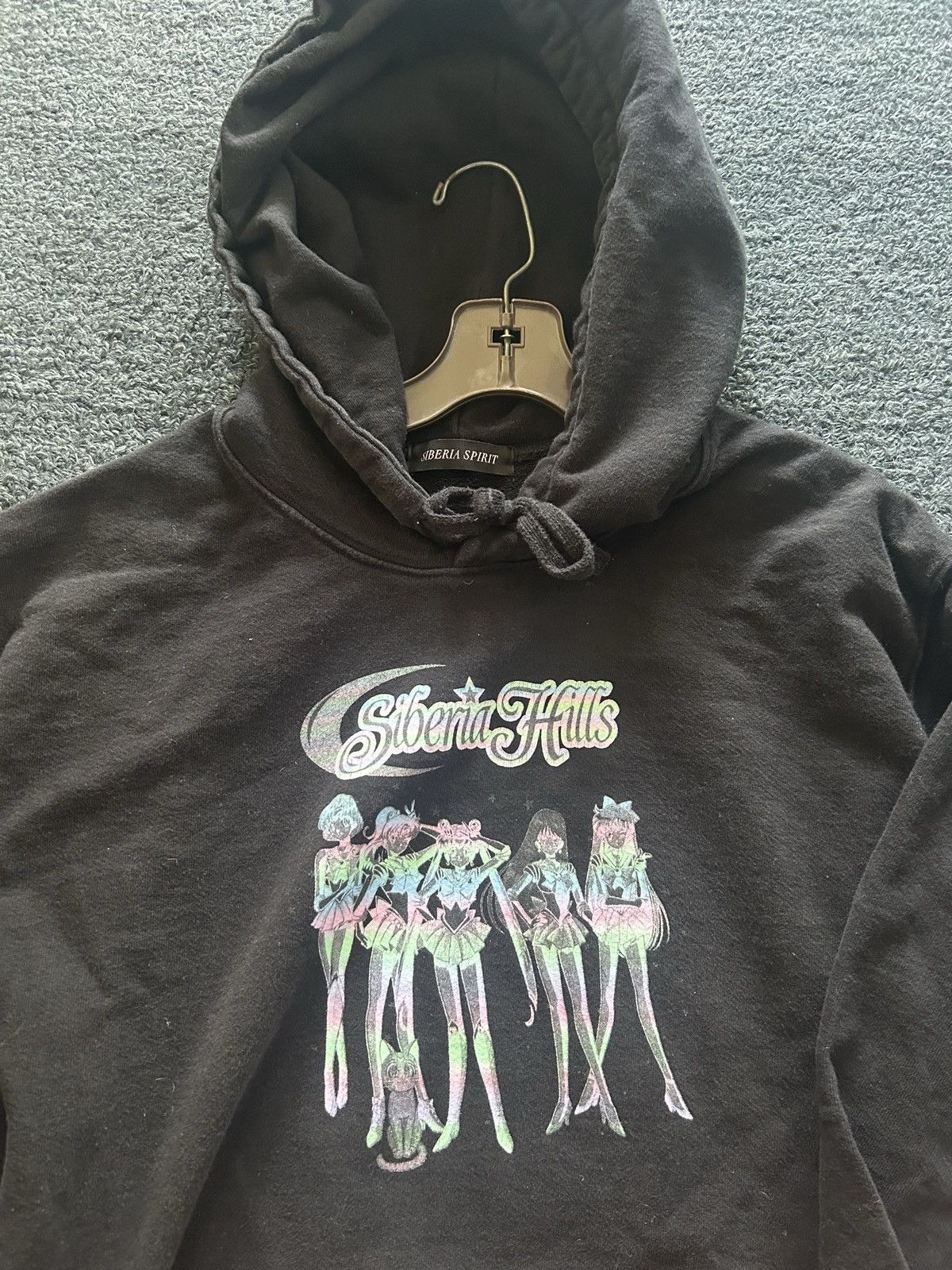 image of Siberia Hills Future Anime Hoodie in Black, Men's (Size 2XL)