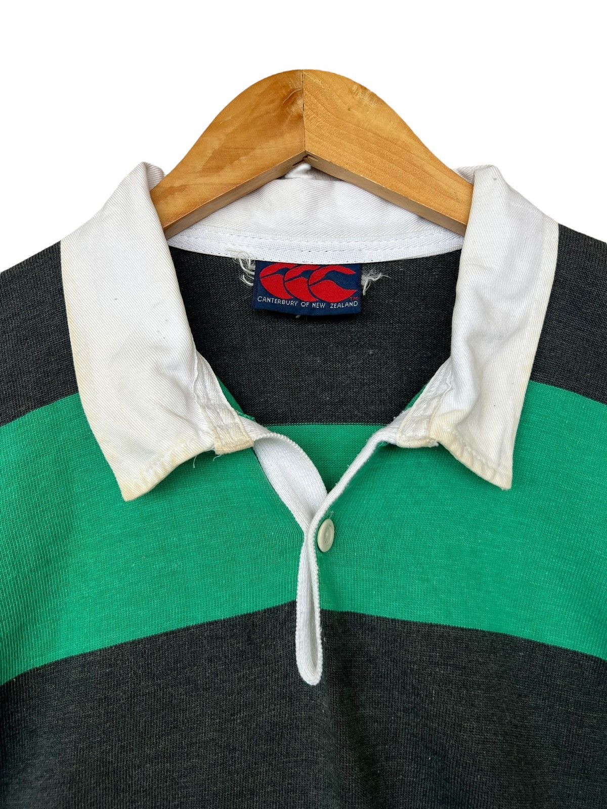Canterbury of New Zealand × Vintage Vintage 80s Centerburry New Zealand Polo Rugby Green Shirt Size US M / EU 48-50 / 2 - 6 Thumbnail