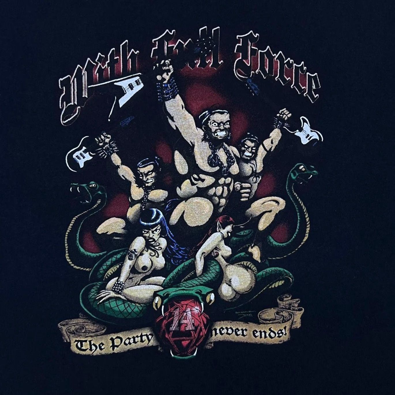 Fruit Of The Loom With Full Force XIV (2007) Heavy Metal Hardcore Band Lineup Black T-Shirt XL Size US XL / EU 56 / 4 - 3 Thumbnail