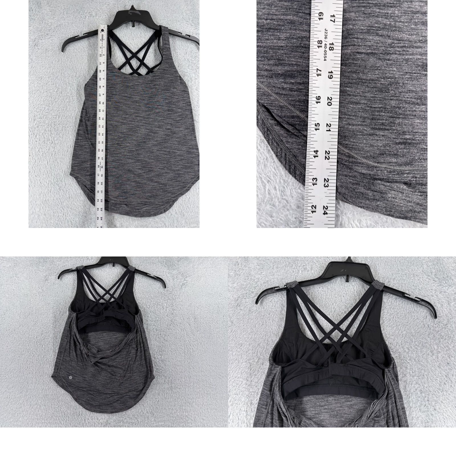 Lululemon Lululemon Shirt Women Gray Tank Luxtreme Built-In Bra All Seasons Sleeveless Racerback Casual Workwear Regular Size 4 Size S / US 4 / IT 40 - 8 Thumbnail