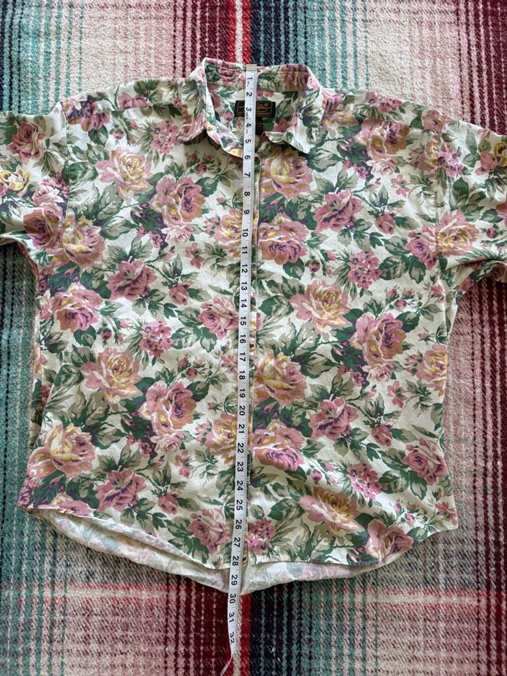 Eddie Bauer × Vintage Vintage Women's Eddie Bauer Floral Button Down Shirt L White Size L / US 10 / IT 46 - 7 Thumbnail