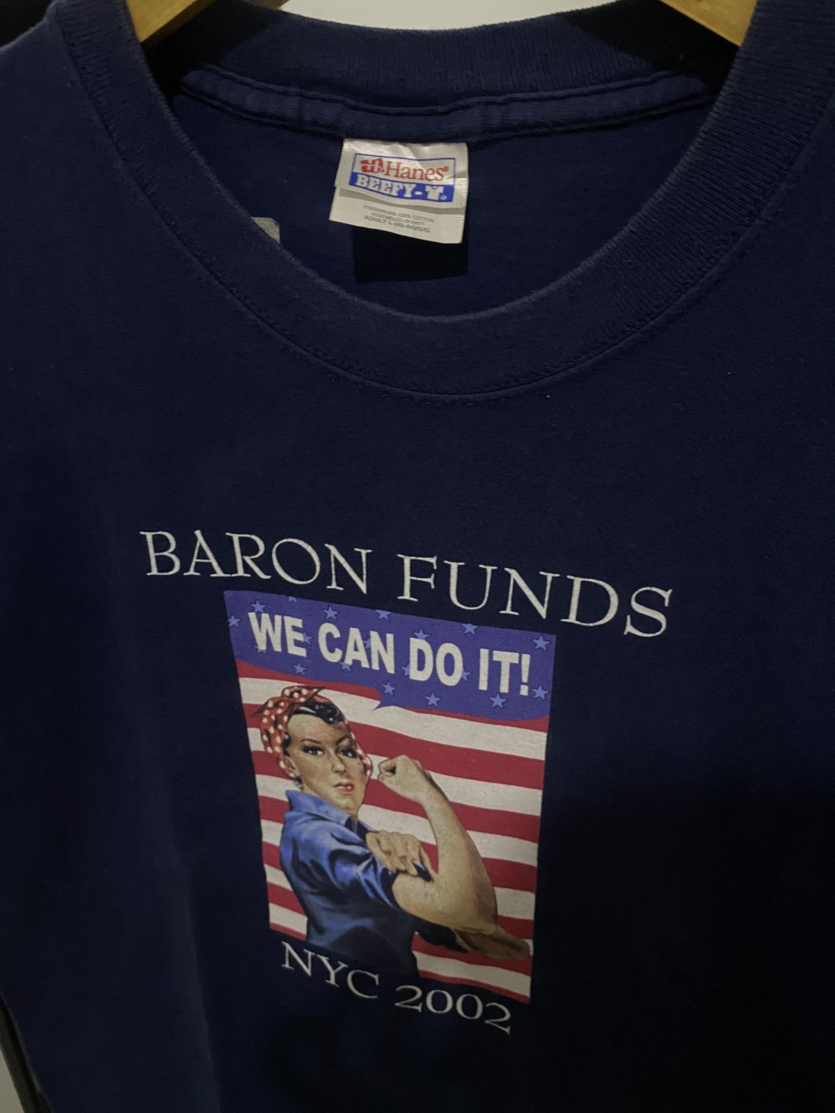 Other Baron Funds NYC 2002 “We Can Do It” Graphic T-Shirt Vintage Size US L / EU 52-54 / 3 - 2 Thumbnail