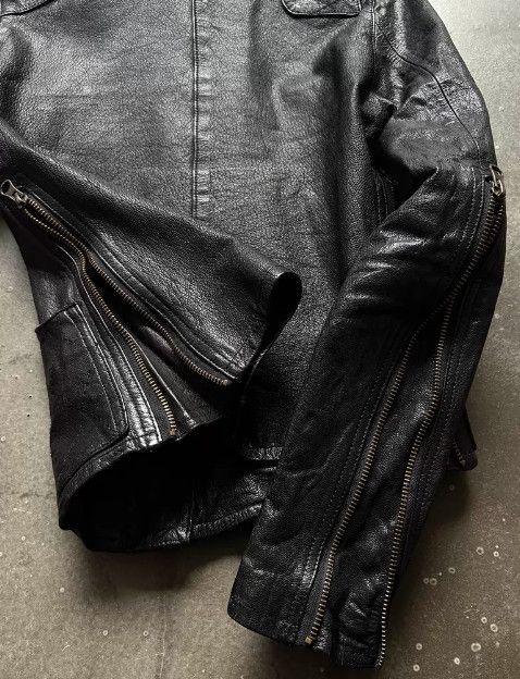 Share Spirit Homme SHARE SPIRIT Goatskin Biker Jacket Size US XS / EU 42 / 0 - 7 Thumbnail