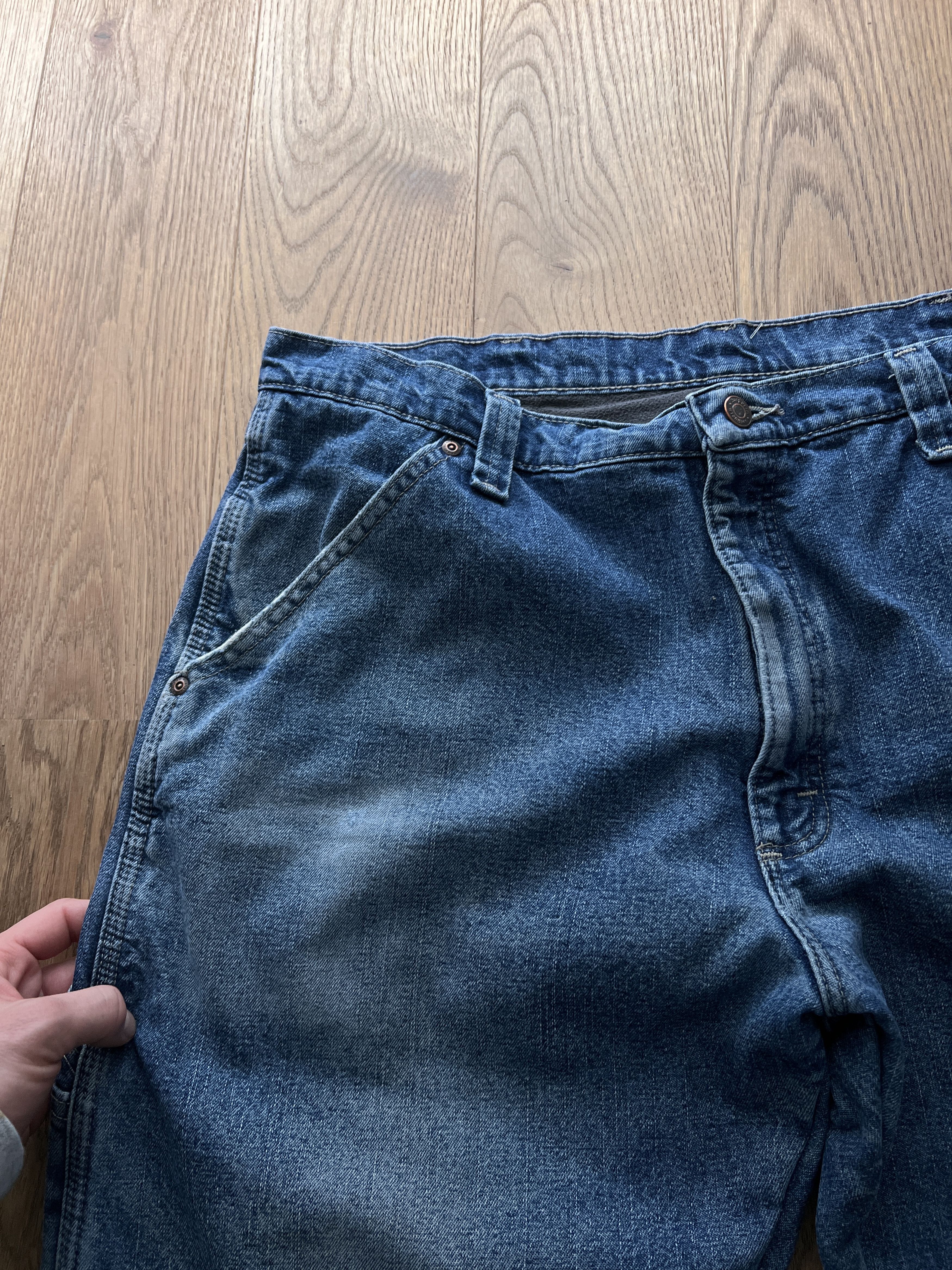 Wrangler Crazy! Wrangler vintage 90s carpenter fleece denim workpants Size US 36 / EU 52 - 15 Thumbnail