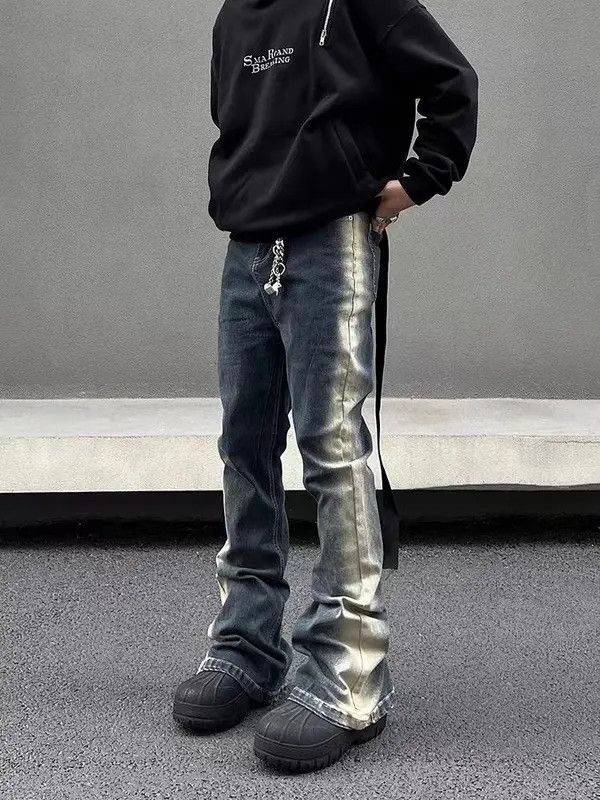 image of Vintage Wash Gradient Bootcut Jeans in Blue, Men's (Size 32)