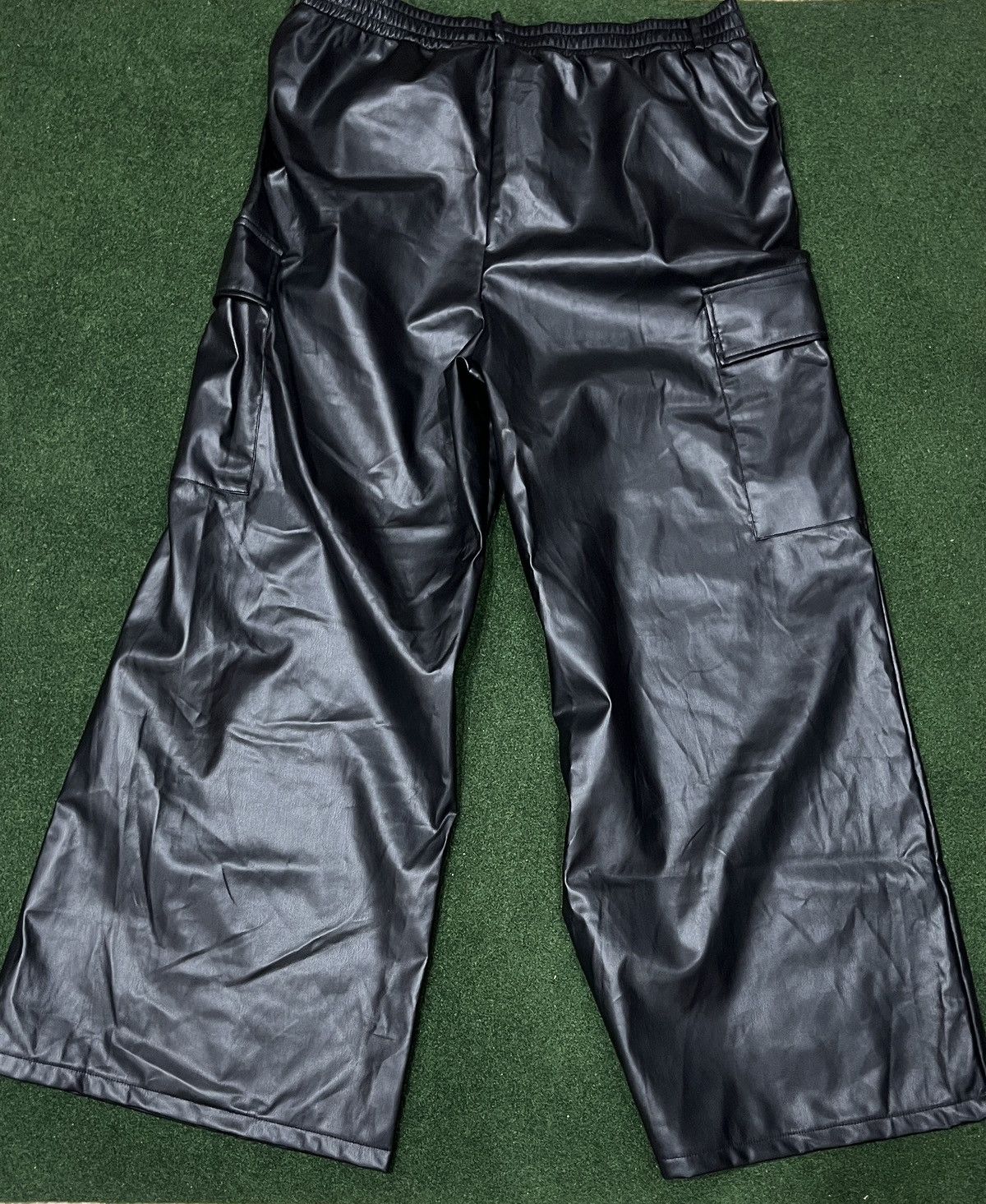Shein Manfinity RebelGame Woven Loose Straight Leather Pants 44 Size US 44 / EU 60 - 8 Thumbnail