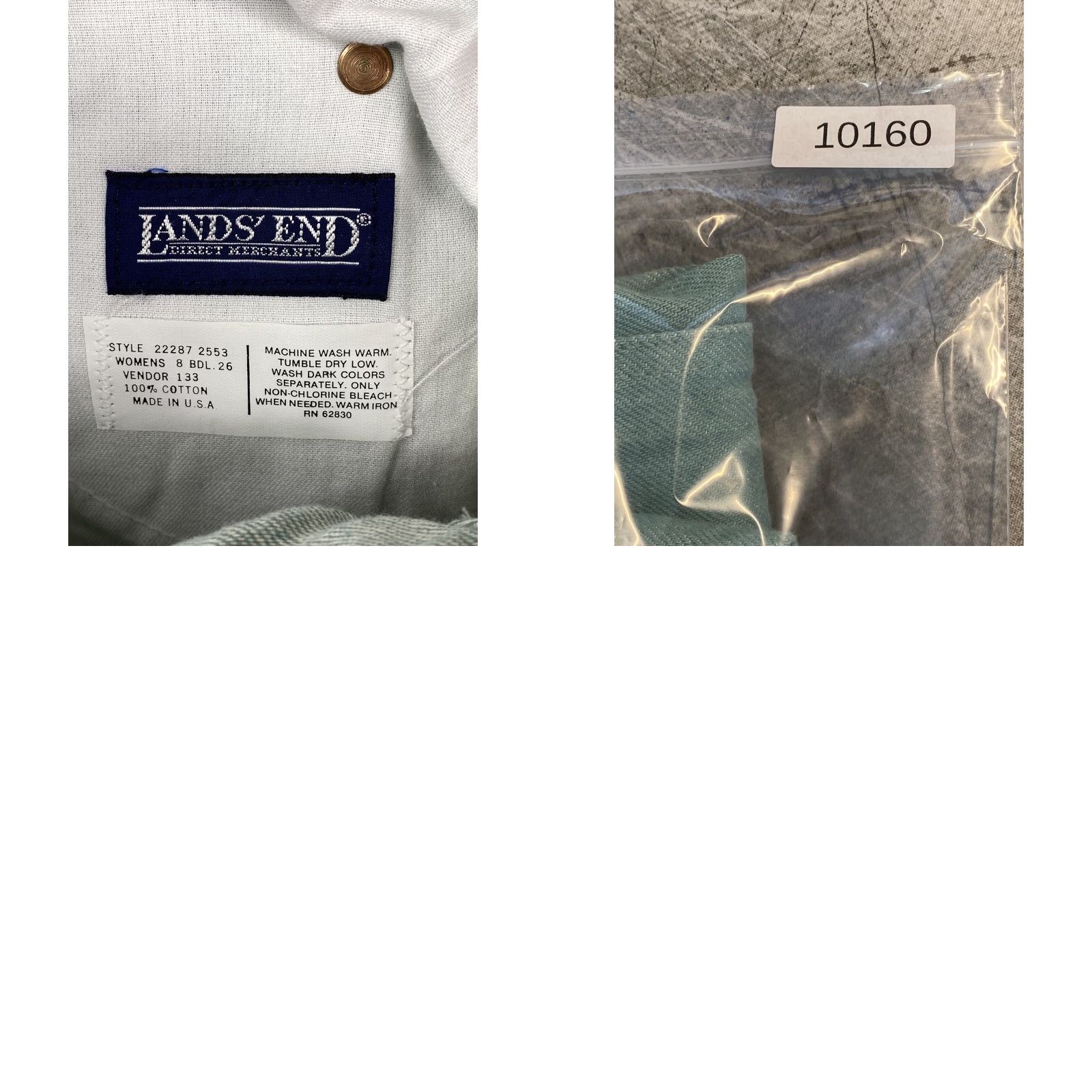 Lands' End Vtg Lands' End Jeans Shorts Womens 8 Green High Rise Denim 100% Cotton USA Made Bermuda Casual Travel Size 28" / US 6 / IT 42 - 9 Thumbnail