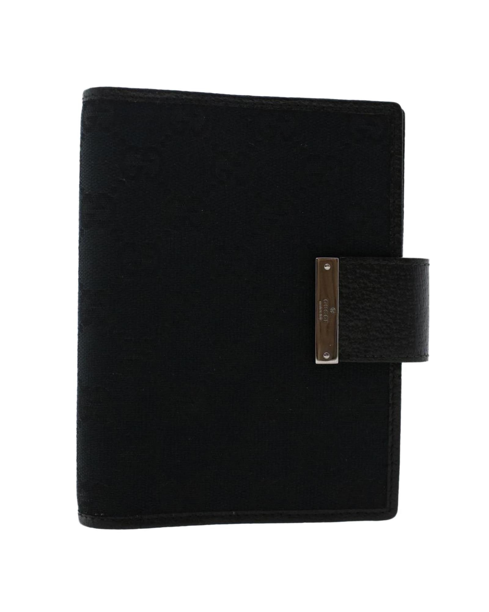 image of Stylish And Functional Gucci Canvas Day Planner Cover in Black, Women's