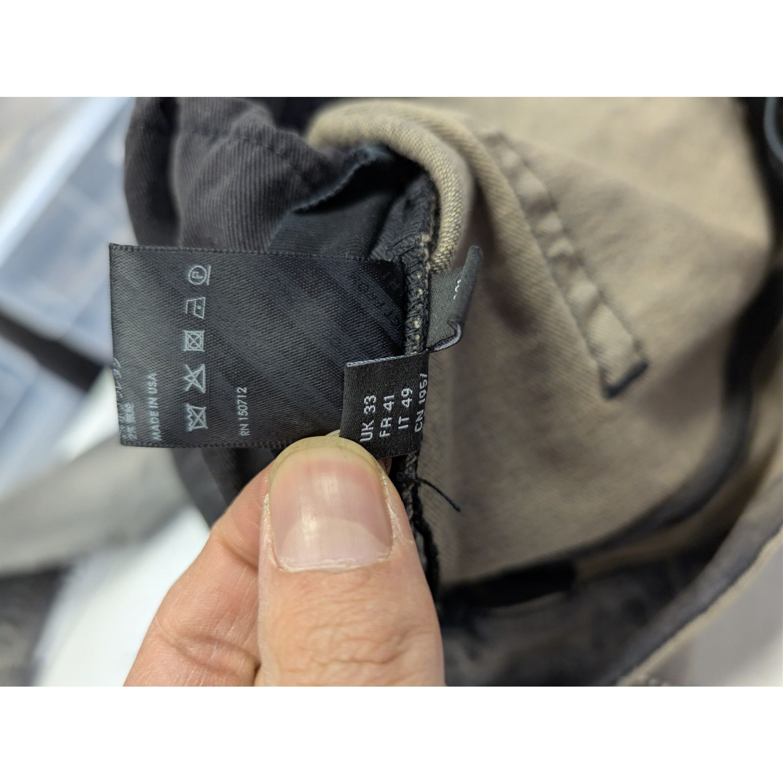 Amiri o1rshd1 Q:3 / Military Stencil Jean Denim Jeans in Grey 33 Size US 33 - 20 Thumbnail