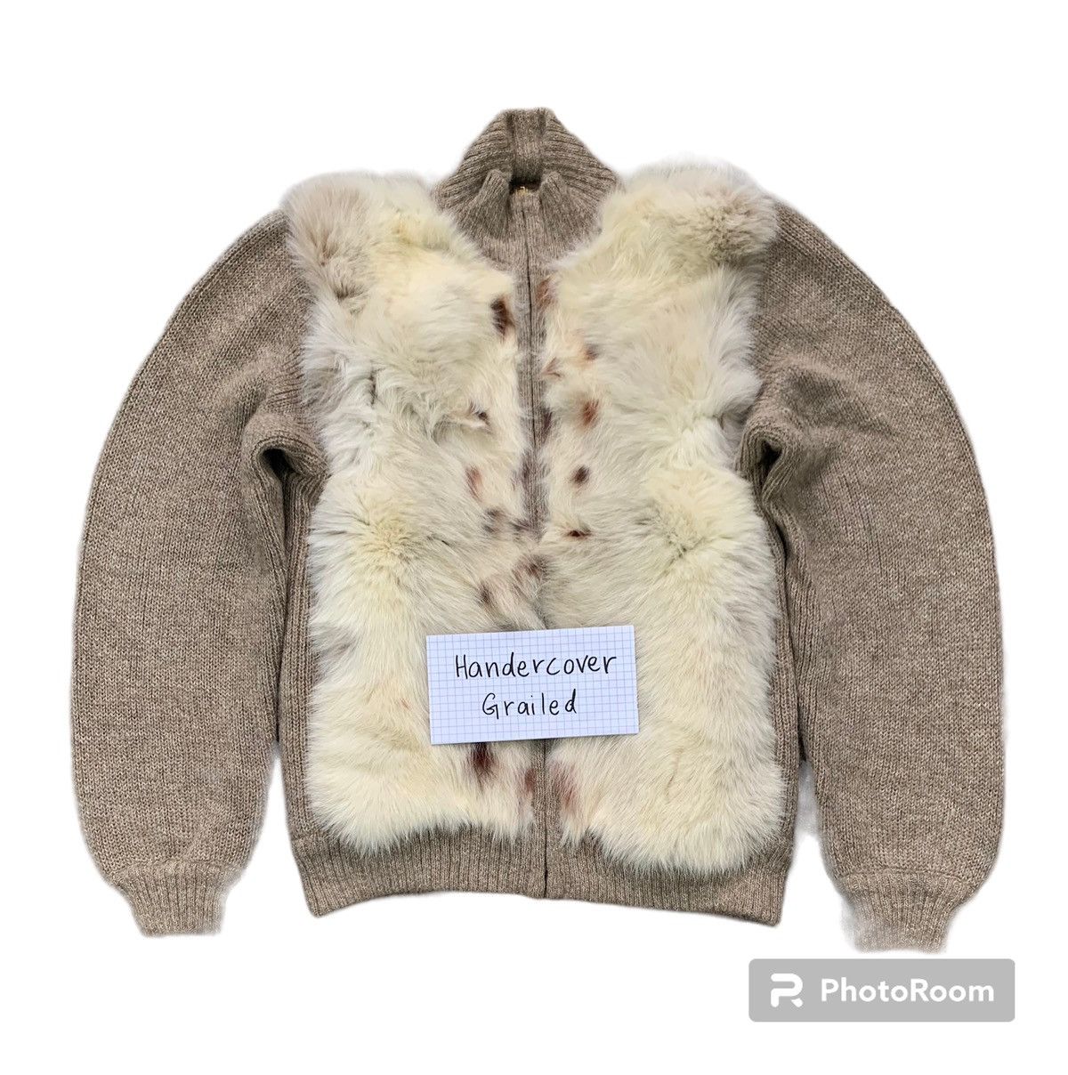 Vintage Rare GK Wool & Fur Knit Zipper Up Jacket Size S / US 4 / IT 40 - 1 Thumbnail