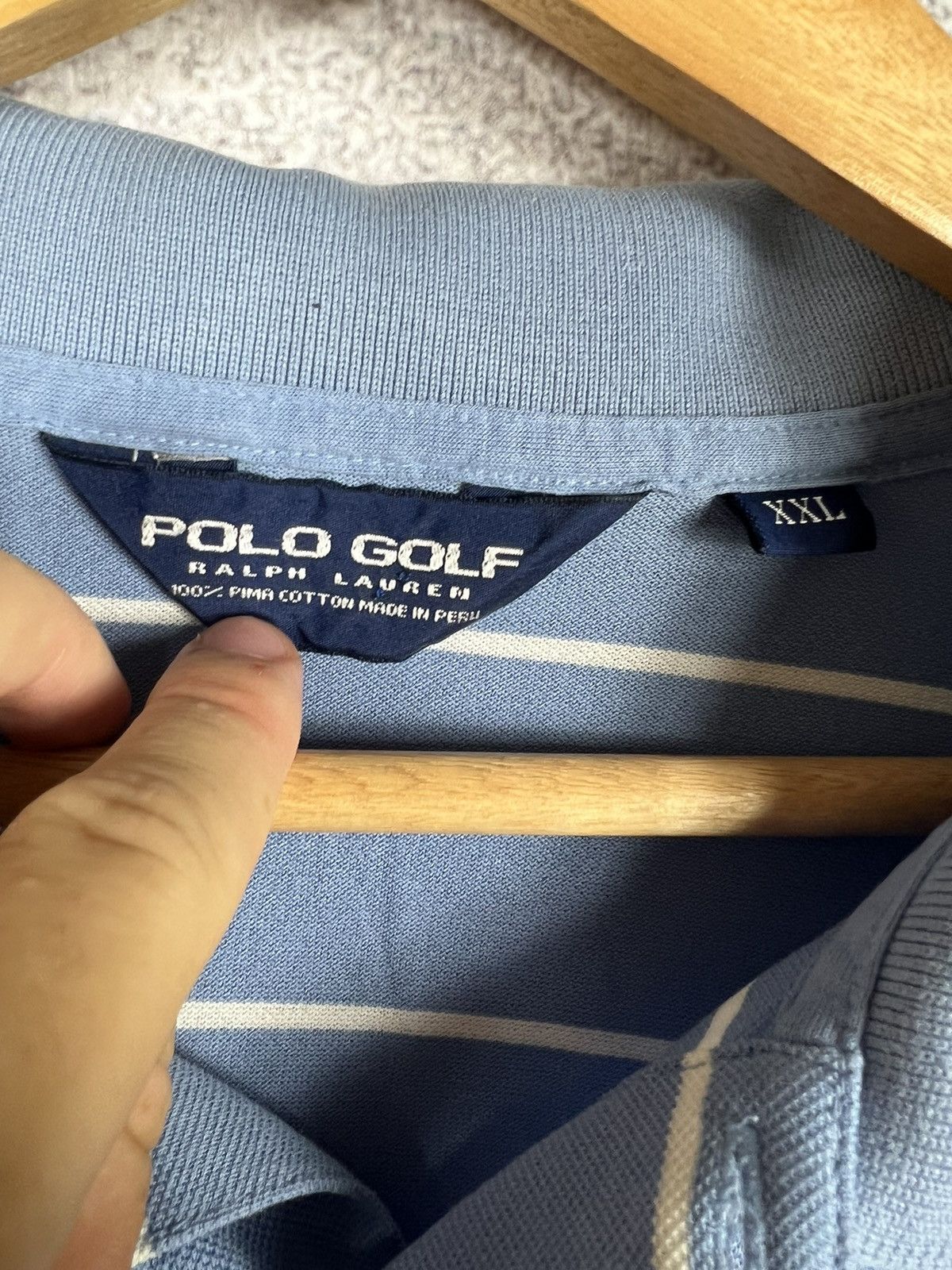 Vintage Vintage Polo Ralph Lauren Striped Rugby Shirt Polo Tee Size US XXL / EU 58 / 5 - 3 Thumbnail