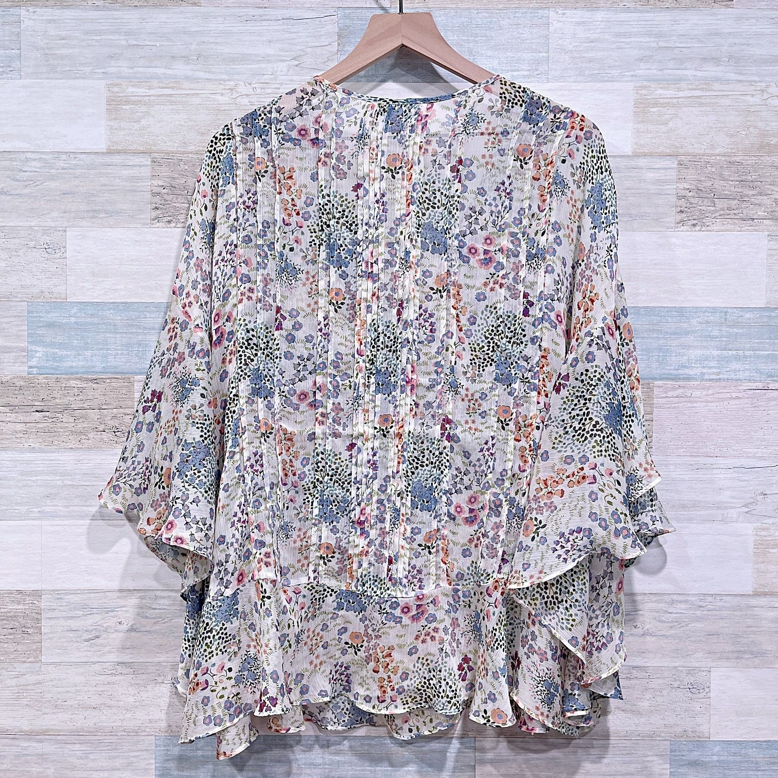 Other SUNDANCE Sheer Floral Pinkuck Blouse Womens Large Size L / US 10 / IT 46 - 4 Thumbnail