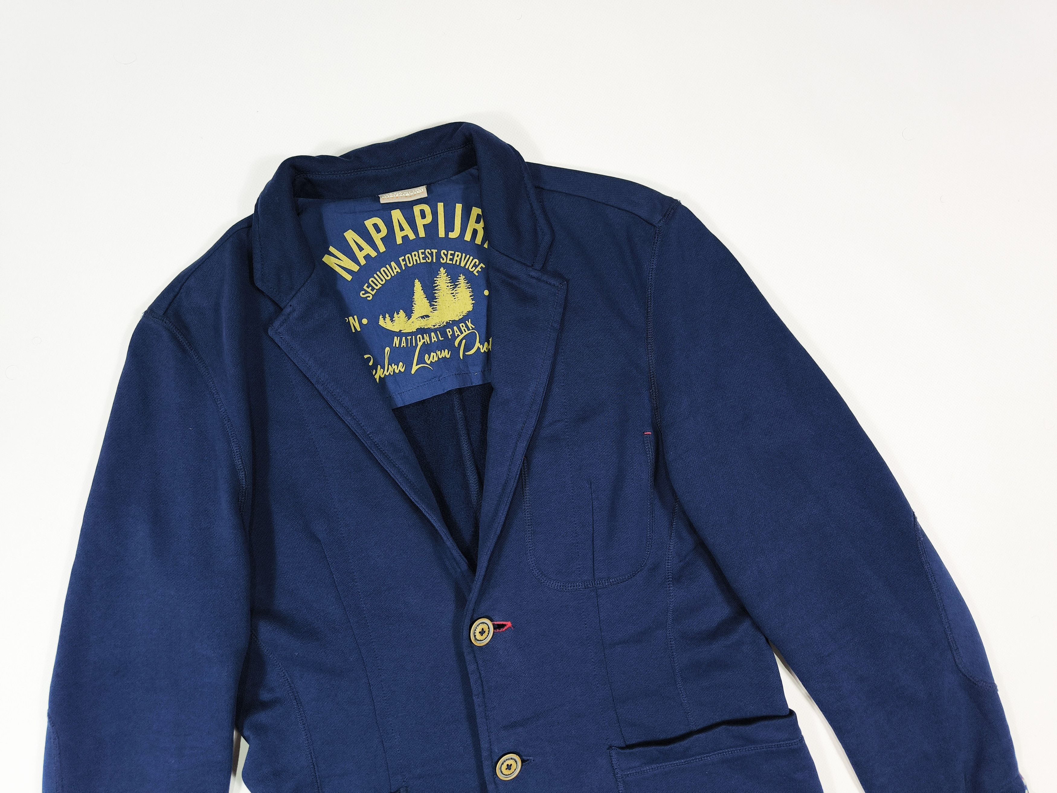 Napapijri Napapijri Blue Cotton Blend Blazer Jacket Size M Size US M / EU 48-50 / 2 - 2 Thumbnail