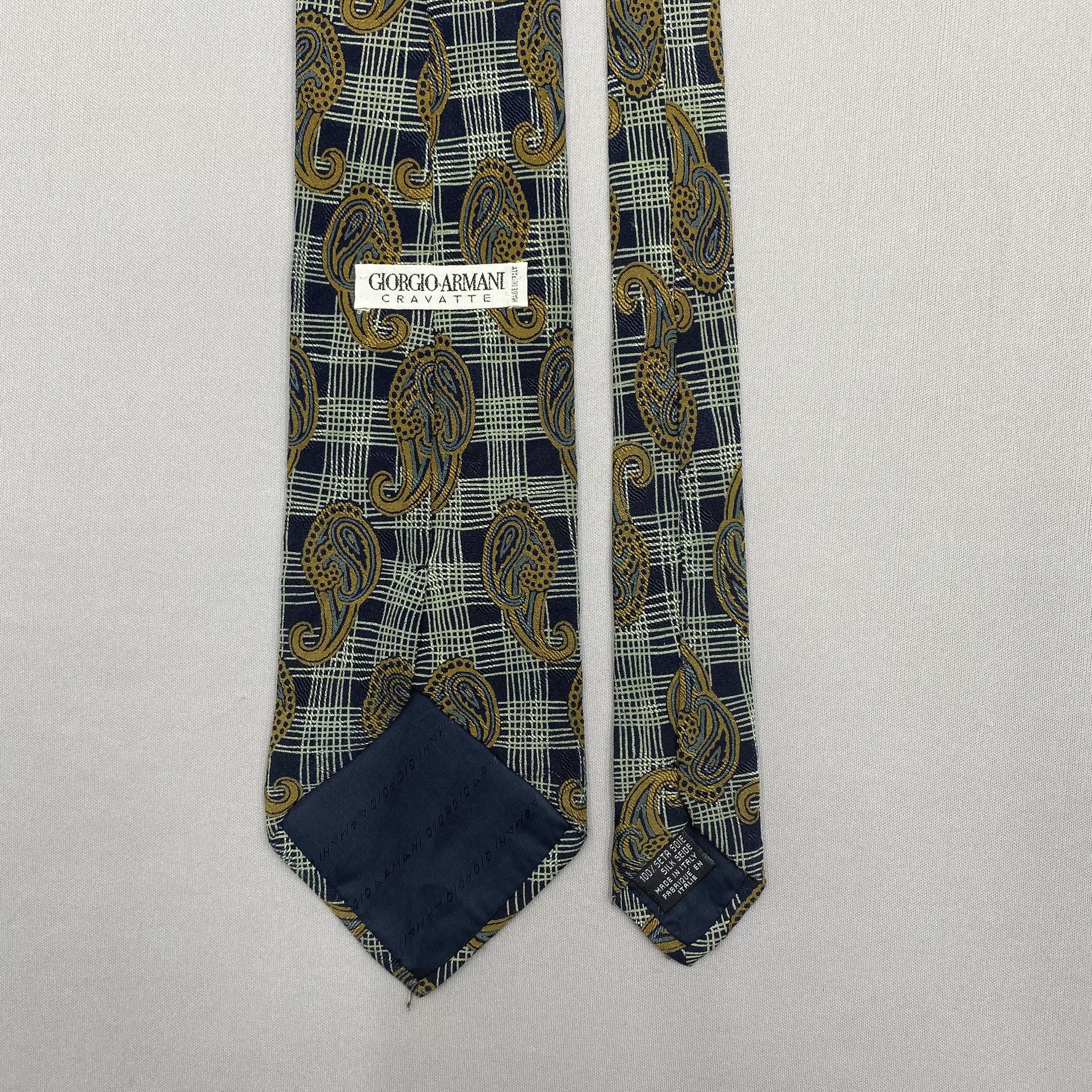 Giorgio Armani Vintage Giorgio Armani SILK Necktie Cravate Pure Silk Size ONE SIZE - 6 Thumbnail