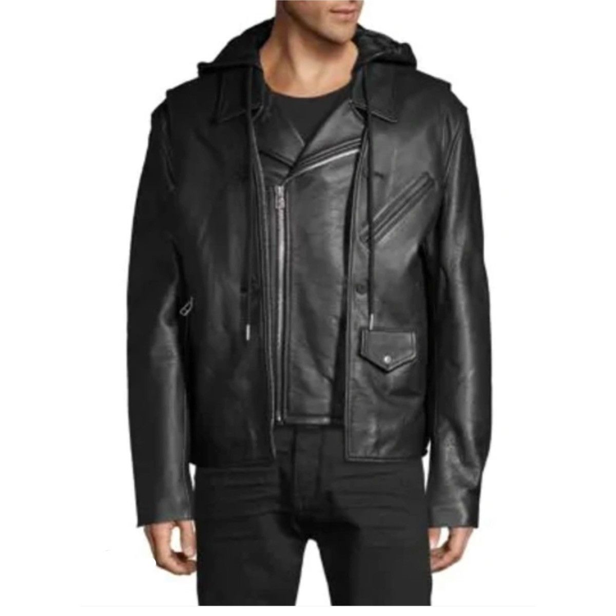 Helmut Lang HELMUT LANG BUILD OUT MOTORCYCLE LEATHER JACKET Size US XL / EU 56 / 4 - 5 Thumbnail