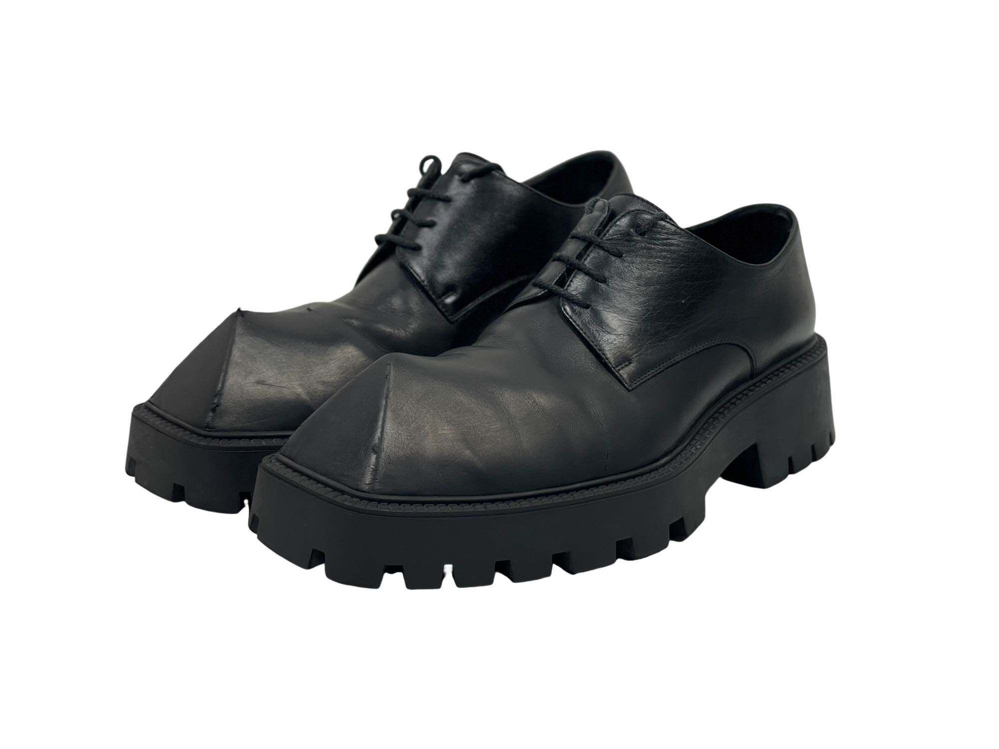 Balenciaga Balenciaga Derby Rope Lace Leather Shoes Bordeaux Red