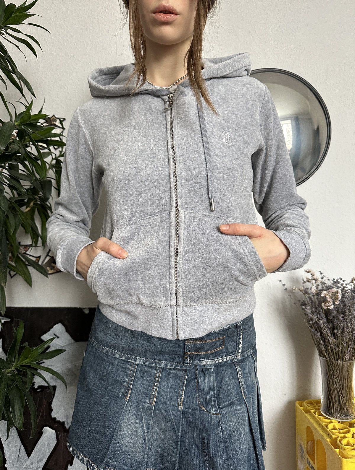 Juicy Couture × Vintage Terry Juicy Couture Zip Hoodie Velour Glamour y2k Size S / US 4 / IT 40 - 4 Thumbnail