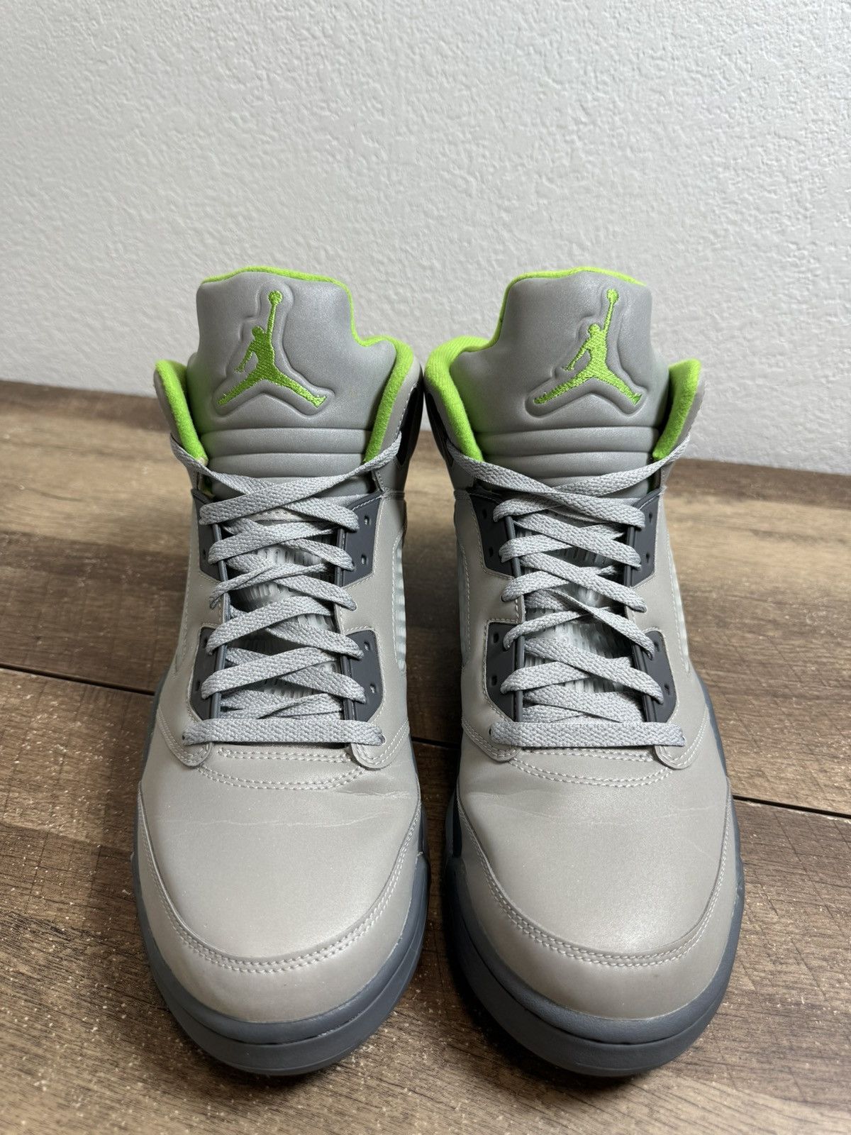 Jordan Brand Nike Air Jordan 5 Retro 'Green Bean' Mens Size 13 Shoes Grey Size US 13 / EU 46 - 3 Thumbnail
