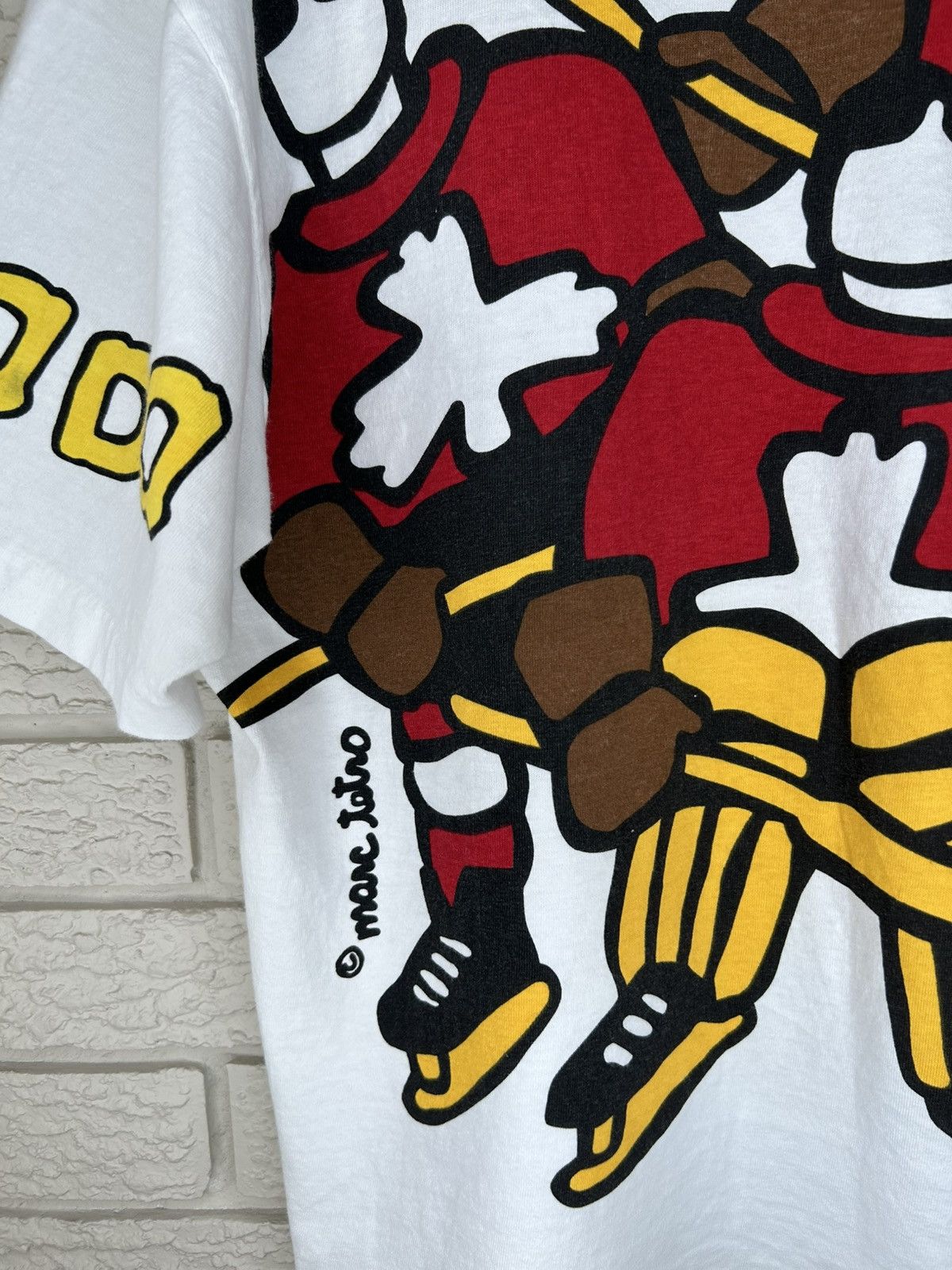 Vintage Vintage 90s Marc Tetro Hockey Canada Art AOP T Shirt Size US L / EU 52-54 / 3 - 10 Thumbnail
