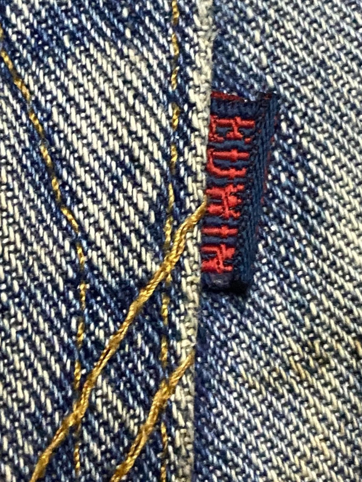 Jun Takahashi Vintage Japanese Brand Edwin 404 Dirty Bleach Loose Jeans Size US 33 - 16 Thumbnail