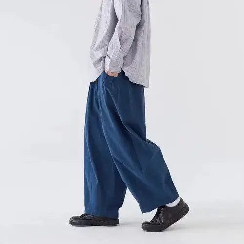 Jean 20AW Indigo Union Japan Blue Oversized Silk Worker Pants Size US 32 / EU 48 - 3 Thumbnail