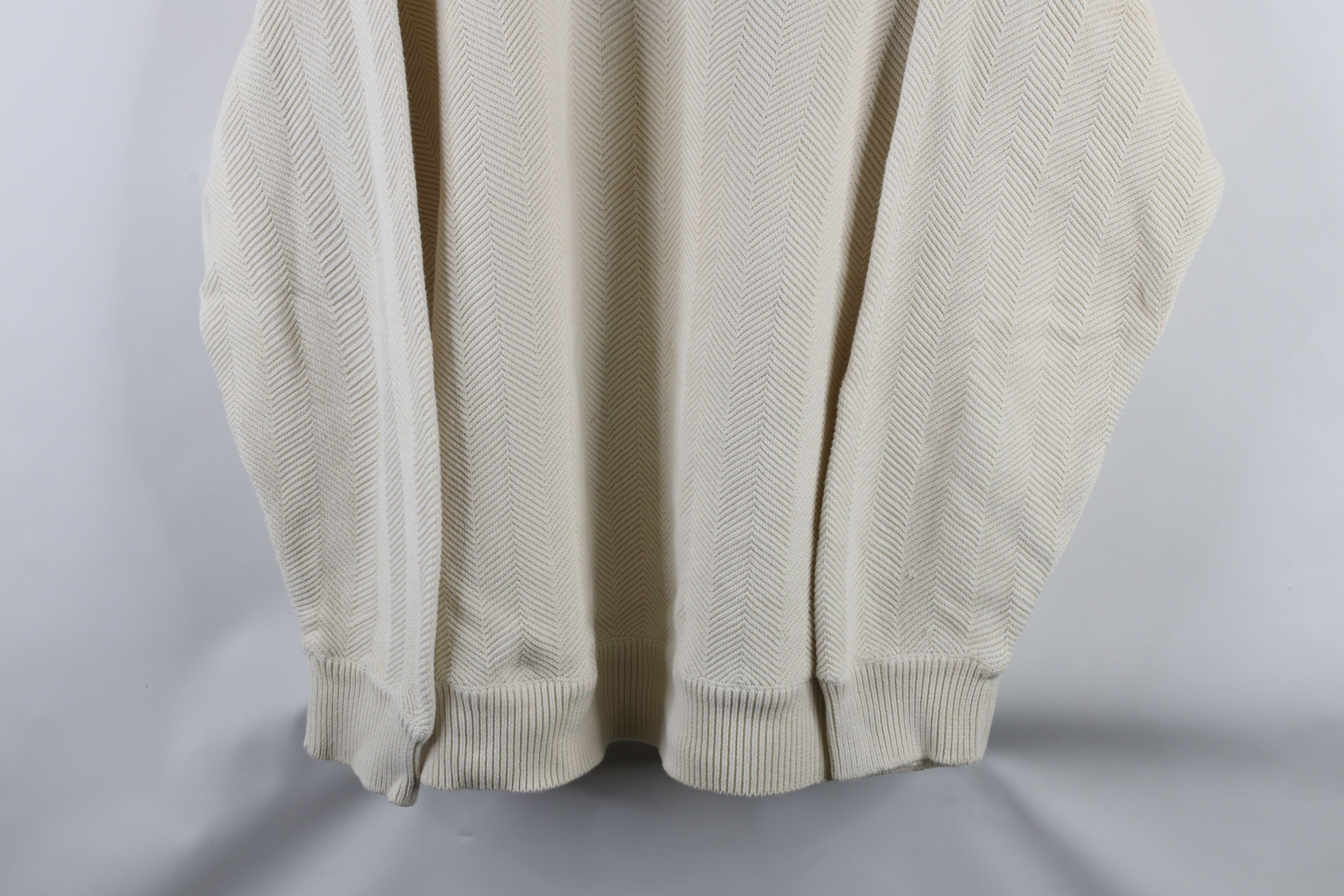 Vintage Vintage 90s Streetwear Heavyweight Herringbone Knit Sweater Size US XXL / EU 58 / 5 - 3 Thumbnail