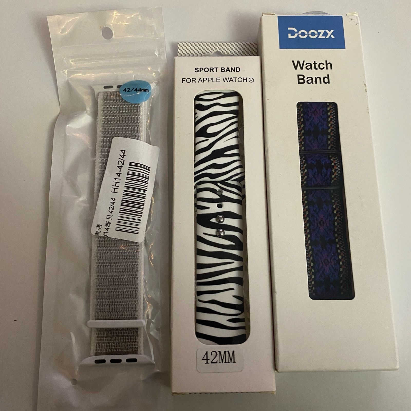 Other Bundle of 3 Apple Watch Bands cloth silicone nylon lot 160 Size ONE SIZE - 3 Thumbnail