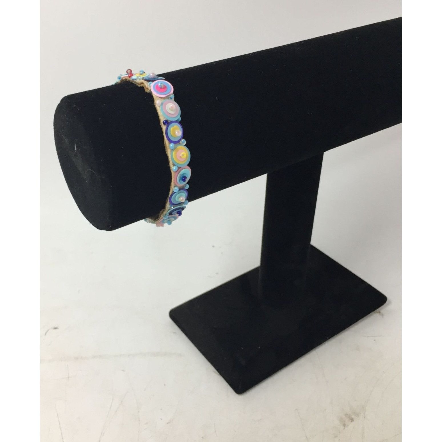 Other Colorful Velveteen Bracelet with Sequins and Glass Size ONE SIZE - 6 Thumbnail