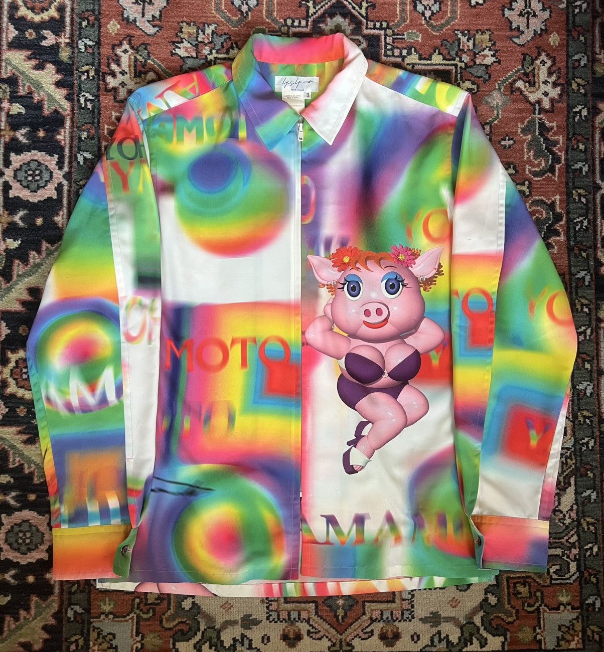Yohji Yamamoto *SOLD* Yohji Yamamoto Pour Homme SS02 Saeko “Pig LSD” Shirt Size US L / EU 52-54 / 3 - 1 Thumbnail