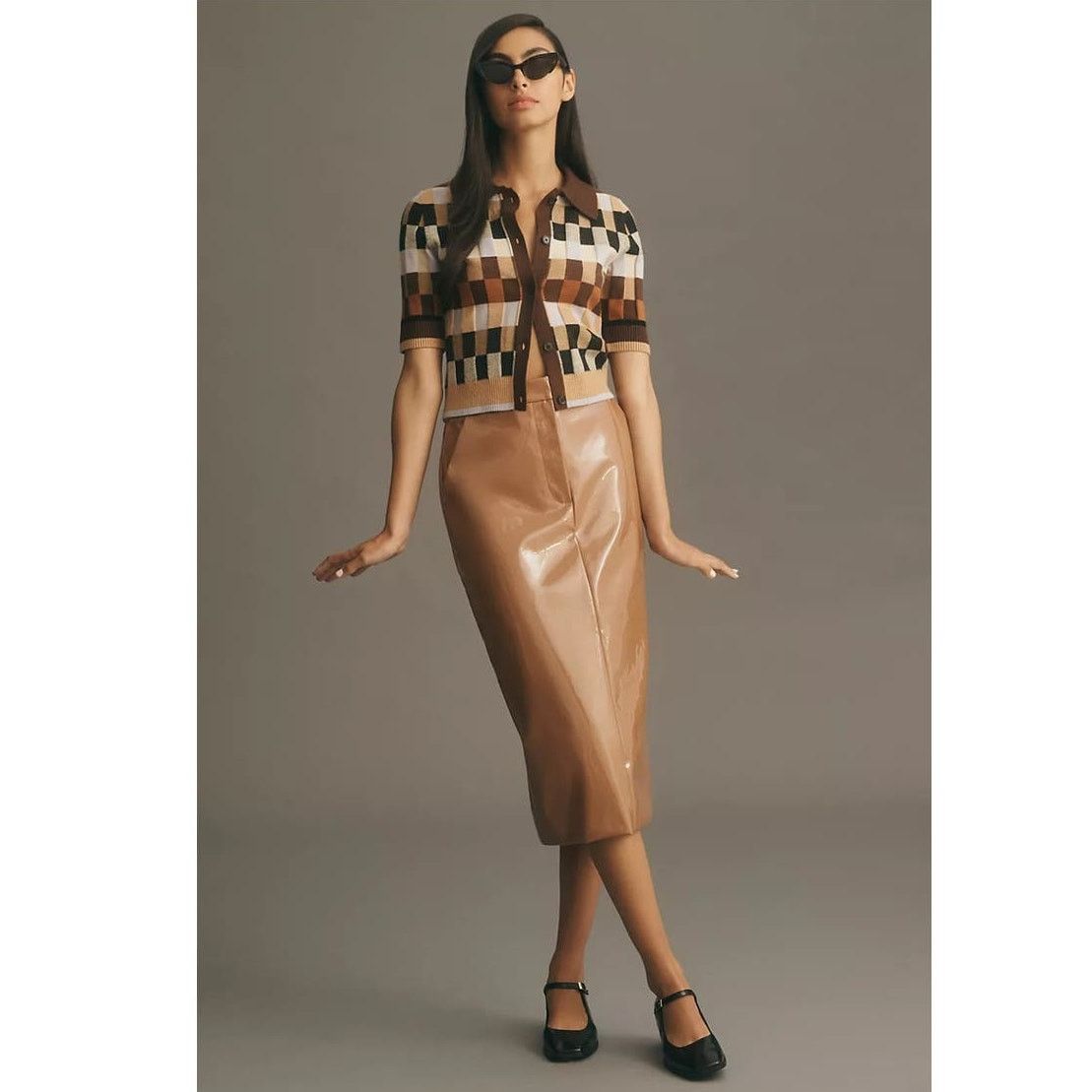 Anthropologie NWT Anthropologie Sunday in Brooklyn Faux Leather Skirt $130 Size 30" / US 8 / IT 44 - 5 Thumbnail