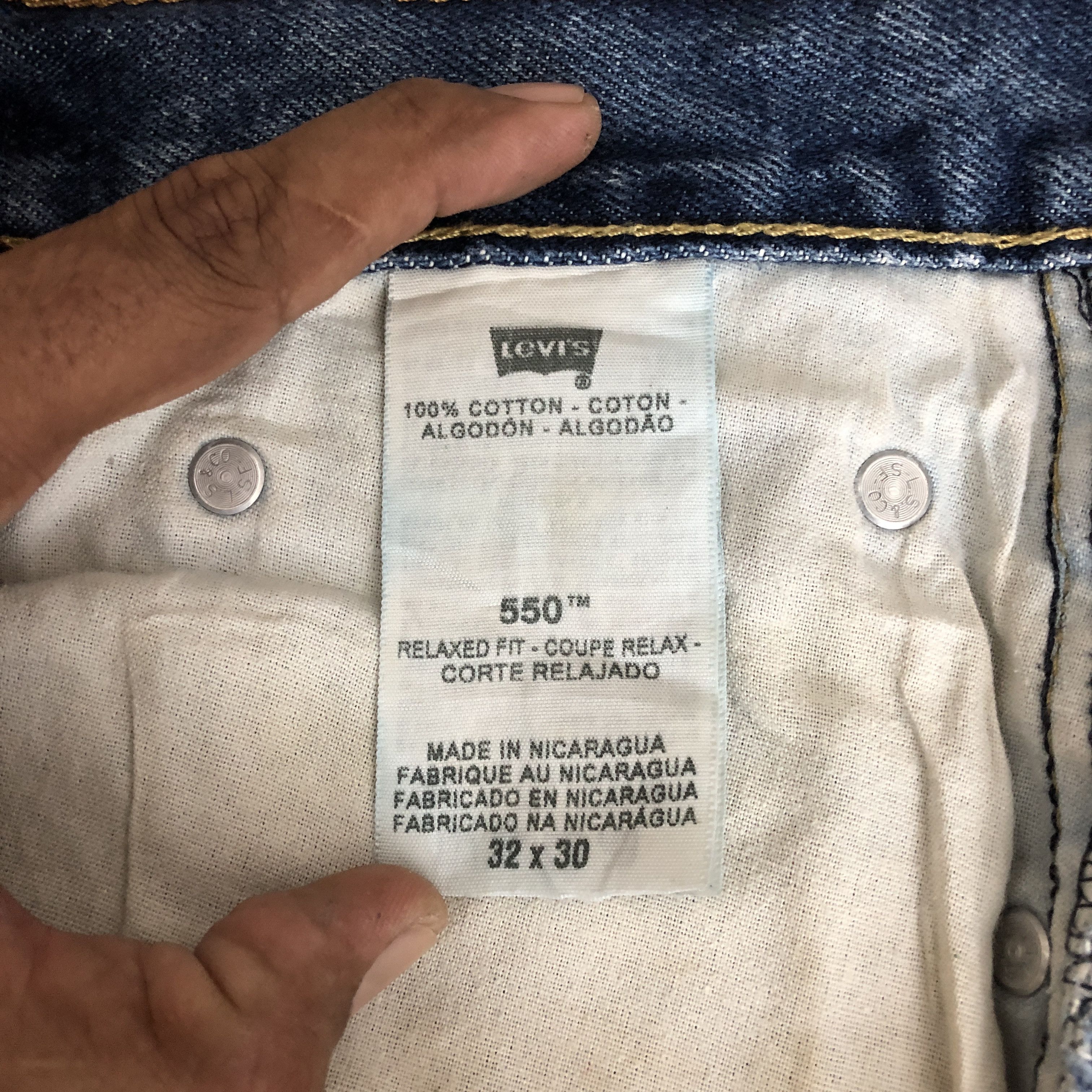 Levi's × Vintage Vintage Levis 550 Faded Jeans Levi's Ripped Stonewash Denim Size US 30 / EU 46 - 9 Thumbnail
