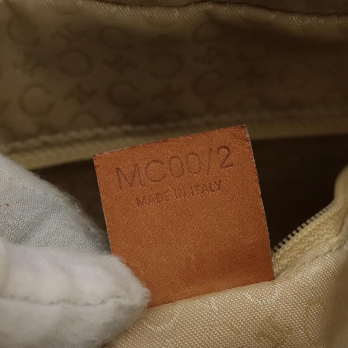 Celine CELINE C Macadam Canvas Hand Bag Suede Leather Yellow Gold Size ONE SIZE - 13 Thumbnail