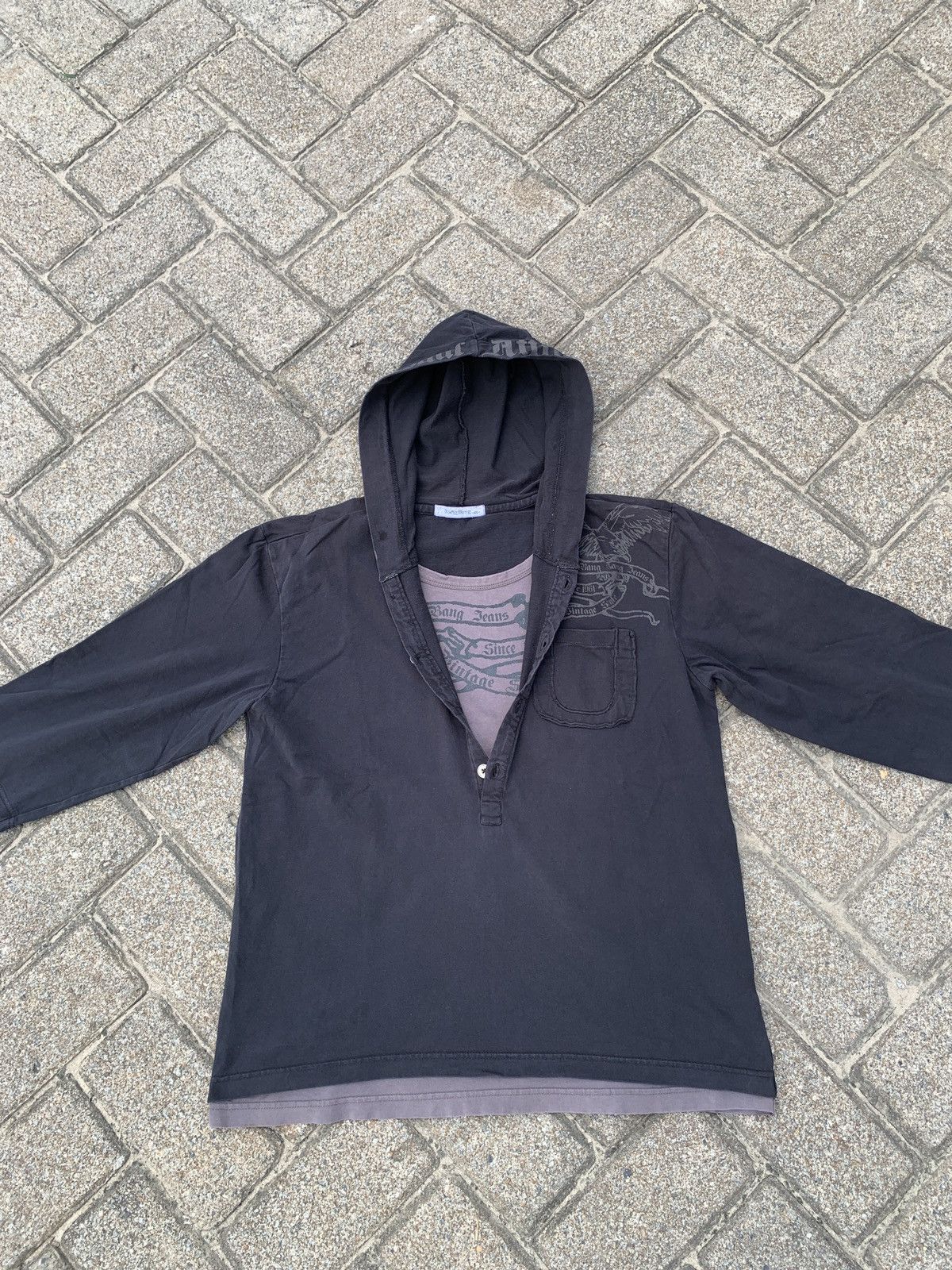 Japanese Brand Y2k Double Layer Bang Bang Ifsix Lgb Stlye Longsleeve Size US L / EU 52-54 / 3 - 2 Thumbnail