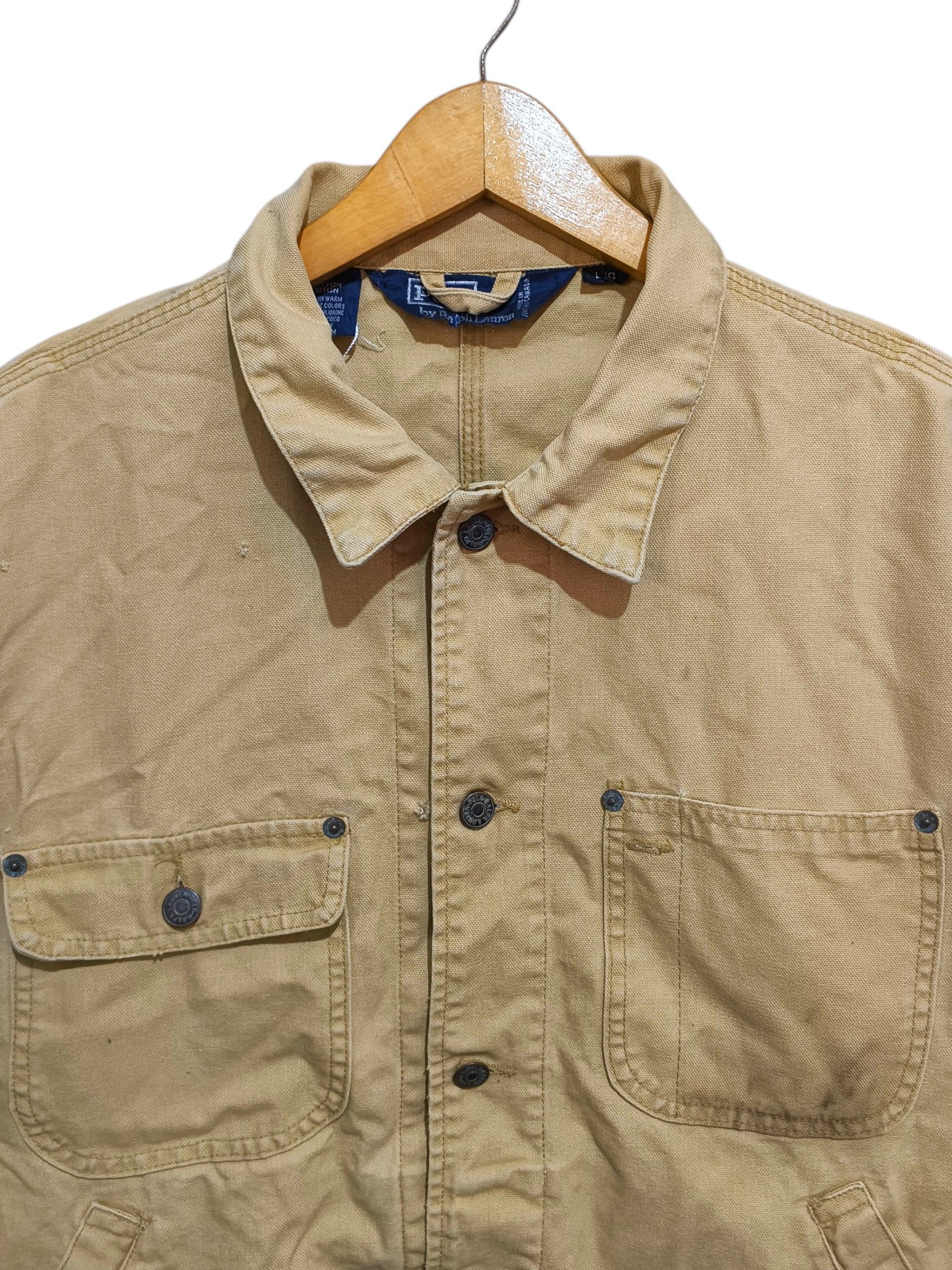 Polo Ralph Lauren 🔥Vintage 90s🔥PRL Canvas Workwear Chore Jacket Size US L / EU 52-54 / 3 - 3 Thumbnail