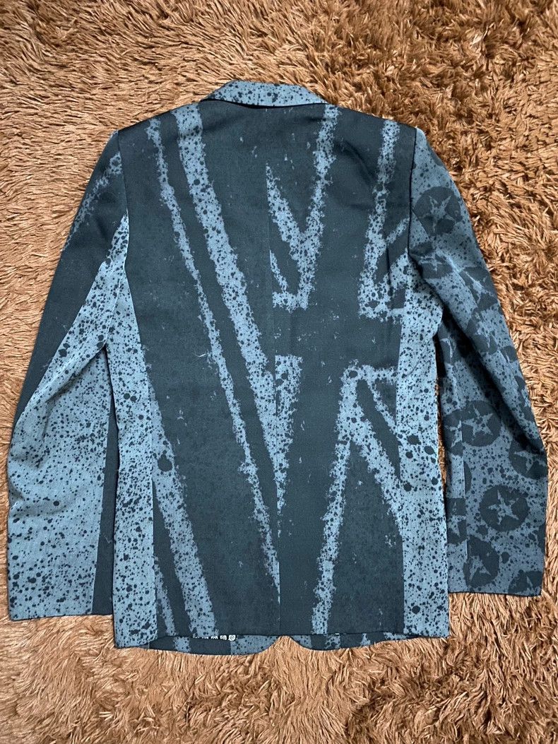 Number (N)ine Number (N)ine Size 2 Show black beige flag suit jacket 2503 Size 44R - 2 Thumbnail