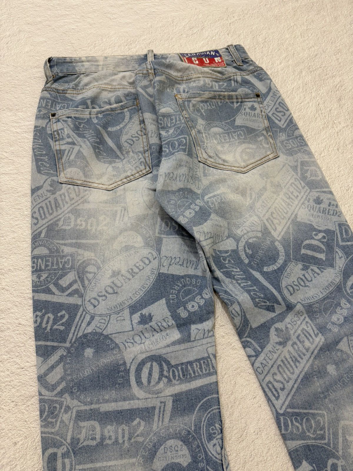 Dsquared2 2000s Dsquared distressed fullprint denim pants y2k style Size US 30 / EU 46 - 8 Thumbnail