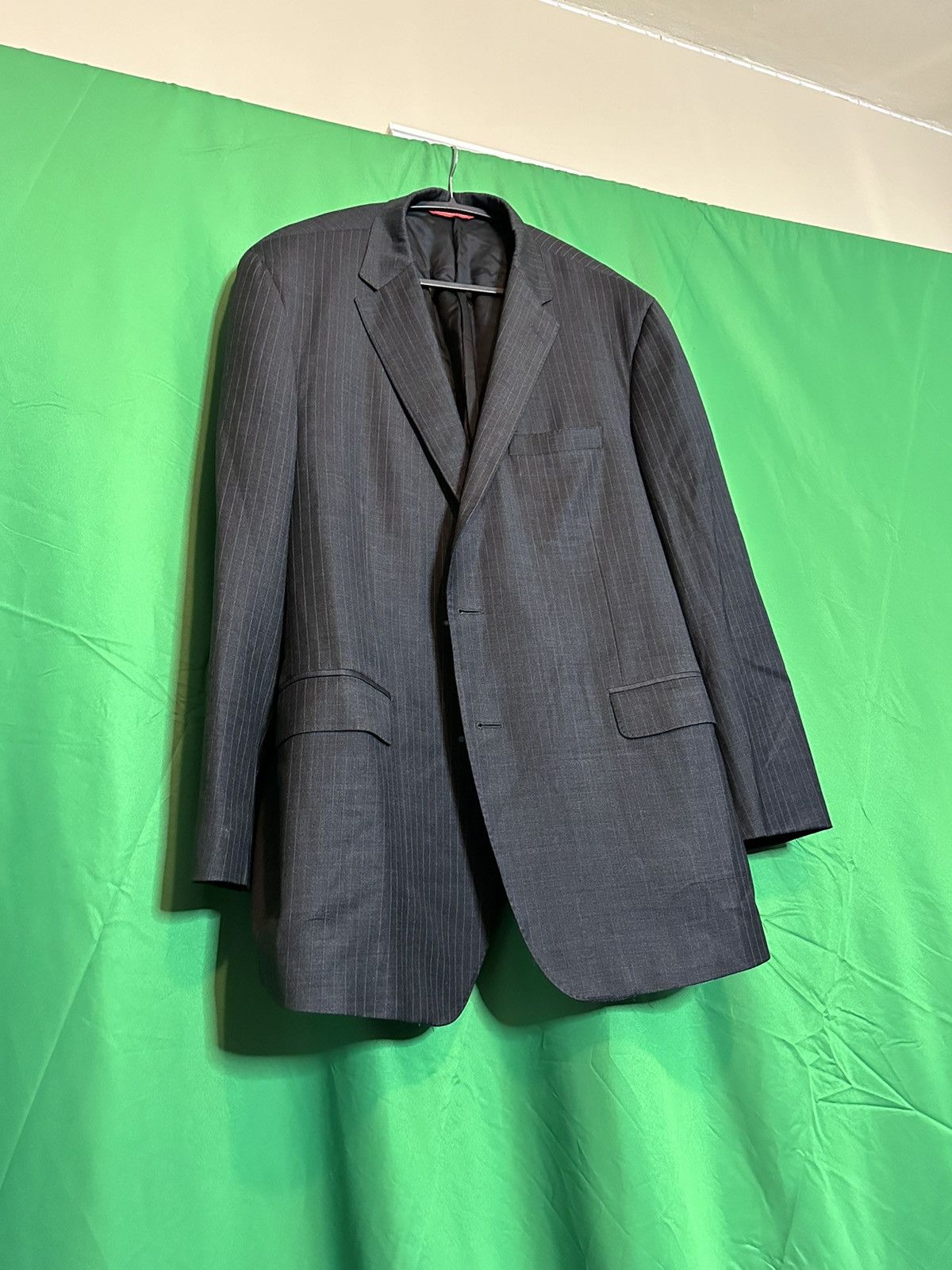 Samuelsohn $1200 Super 130s wool pinstriped blazer jacket Size 48R - 12 Thumbnail