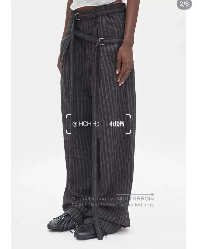 Ann Demeulemeester Ann Demeulemeester Double rope stripe dress pants Size 32" / US 10 / IT 46 - 4 Thumbnail
