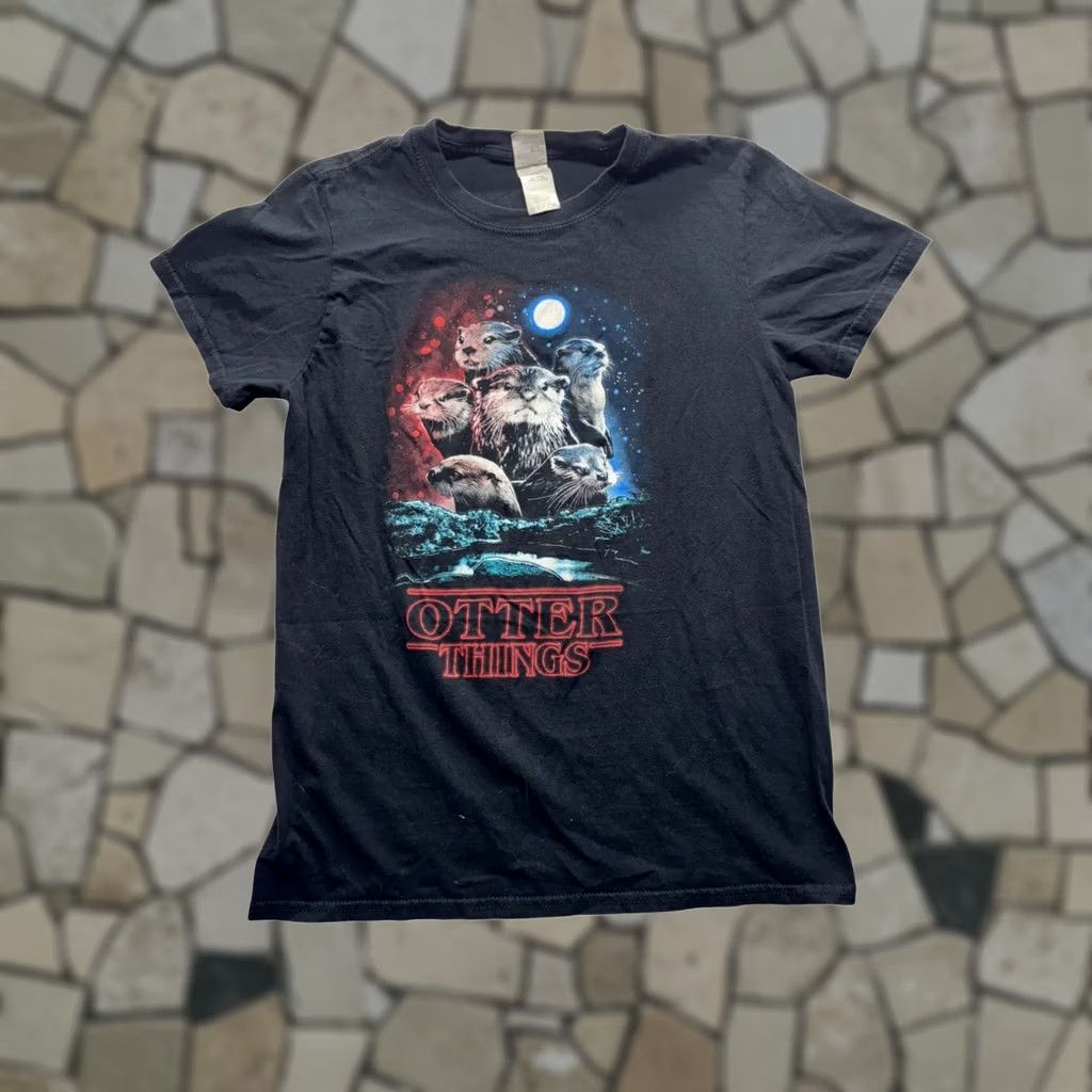 Gildan Funny Otter Things Graphic T-Shirt 100% Cotton Black S Mens T-Shirt Size US S / EU 44-46 / 1 - 1 Thumbnail