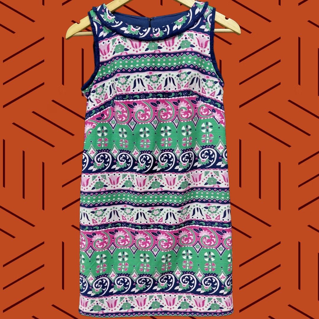 Talbots TALBOTS PETITES Multicolor Sleeveless Dress Graphic Size 2P Size XS / US 0-2 / IT 36-38 - 1 Thumbnail