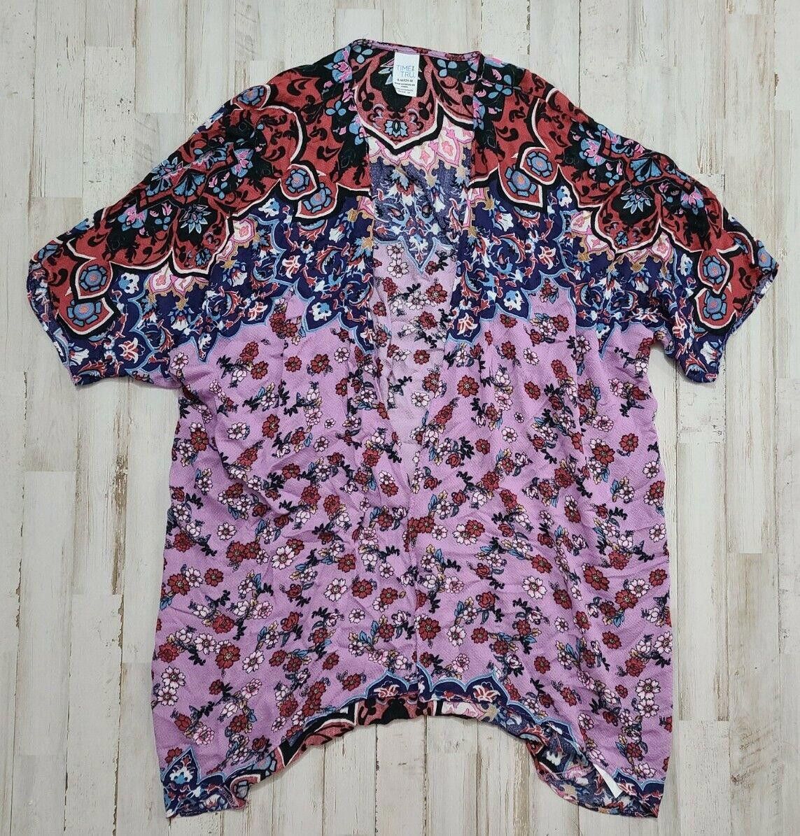 Designer Time And Tru Kimono Small Boho Hippie Ruana Open Front Size S / US 4 / IT 40 - 3 Thumbnail