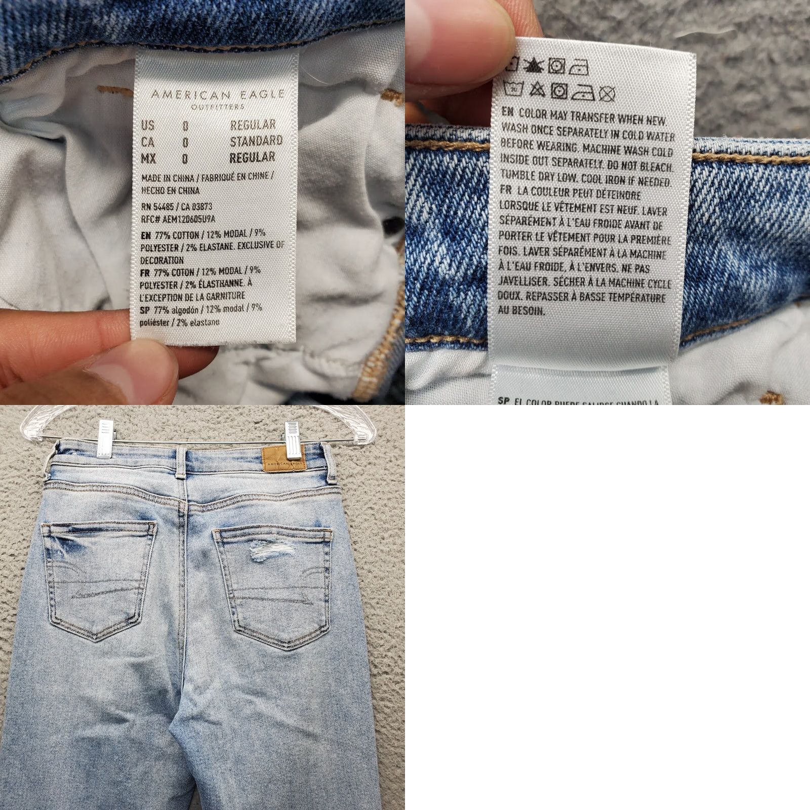 American Eagle Outfitters American Eagle Outfitters Skinny Jeans Womens 0 Blue Denim Distressed 5-Pocket Jeans Womens Size 0 Blue Denim Distressed 5-Pocket Size 25" / US 0 / IT 36 - 8 Thumbnail