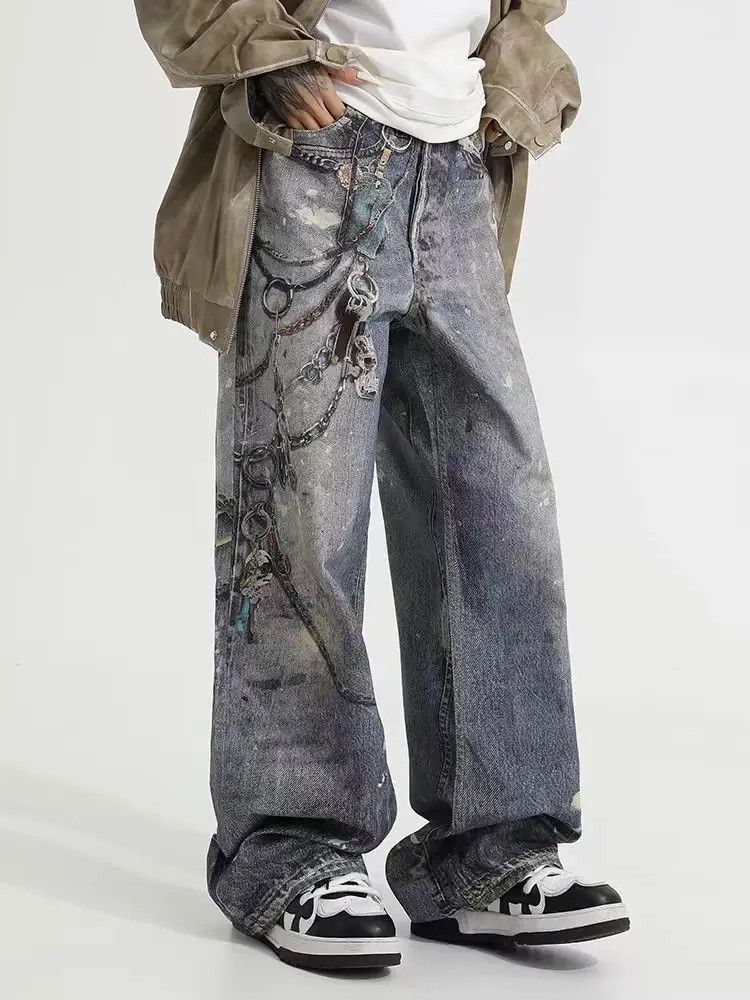 Designer × Japanese Brand Vintage Loose Streetwear Hip Hop Casual Pants Size US 31 - 3 Thumbnail