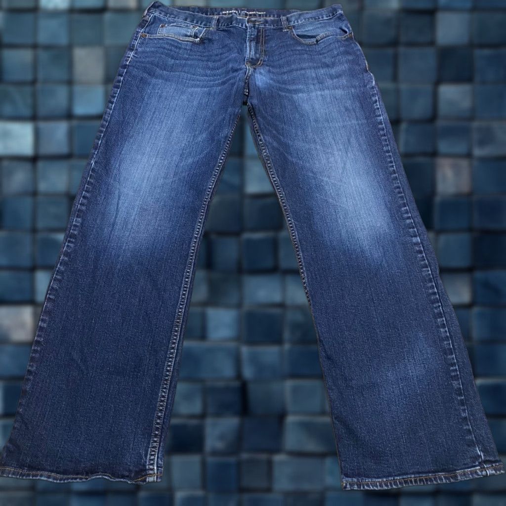 Old Navy Old Navy Jeans Mens 38x34 Blue Denim Dark Wash Straight Leg Mid Rise Jeans Mens Regular 5-Pocket Denim Blue 90s Classic Mens Size US 38 / EU 54 - 1 Thumbnail